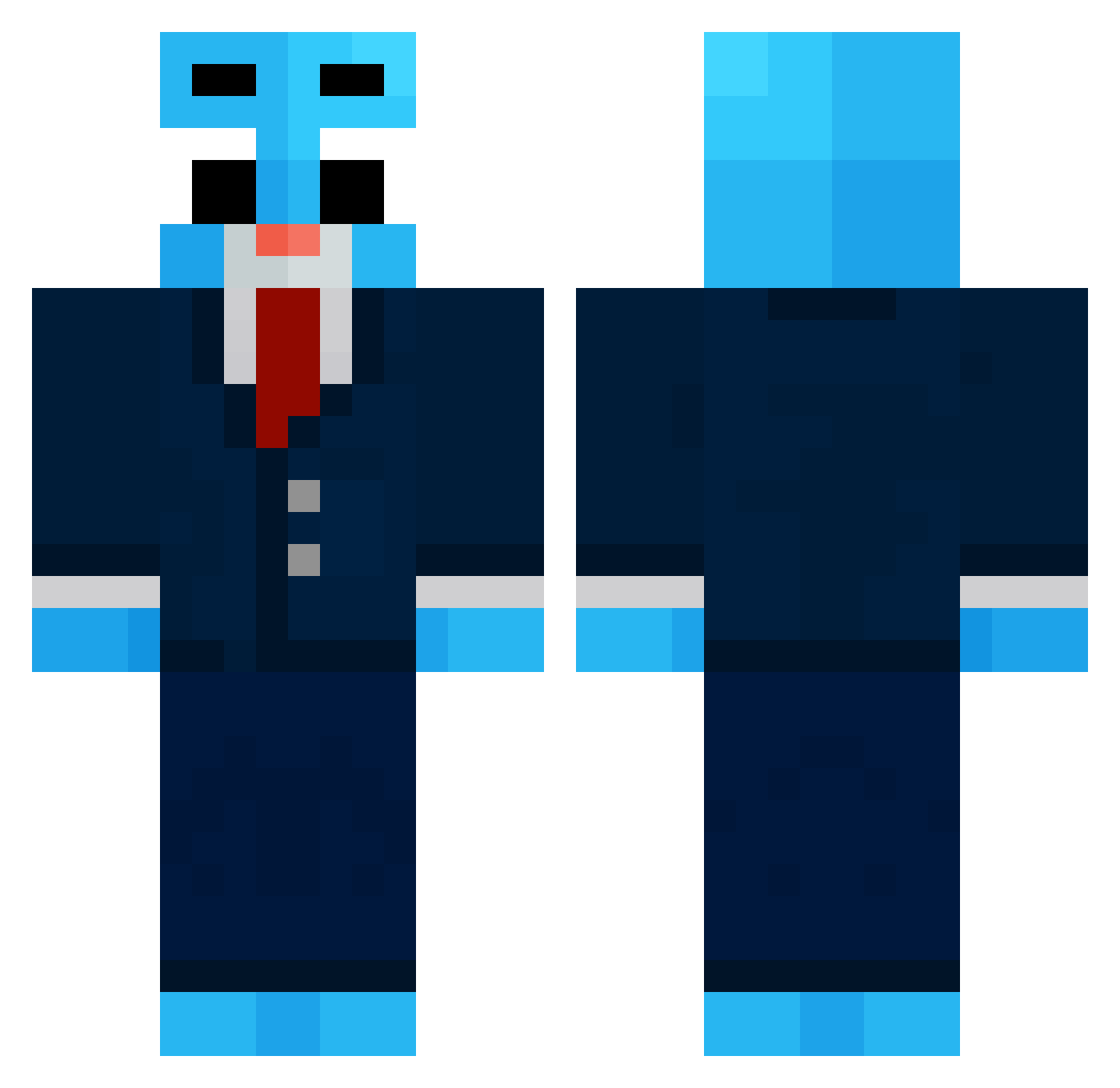 Kubakiaks11 Minecraft skin, front and back view