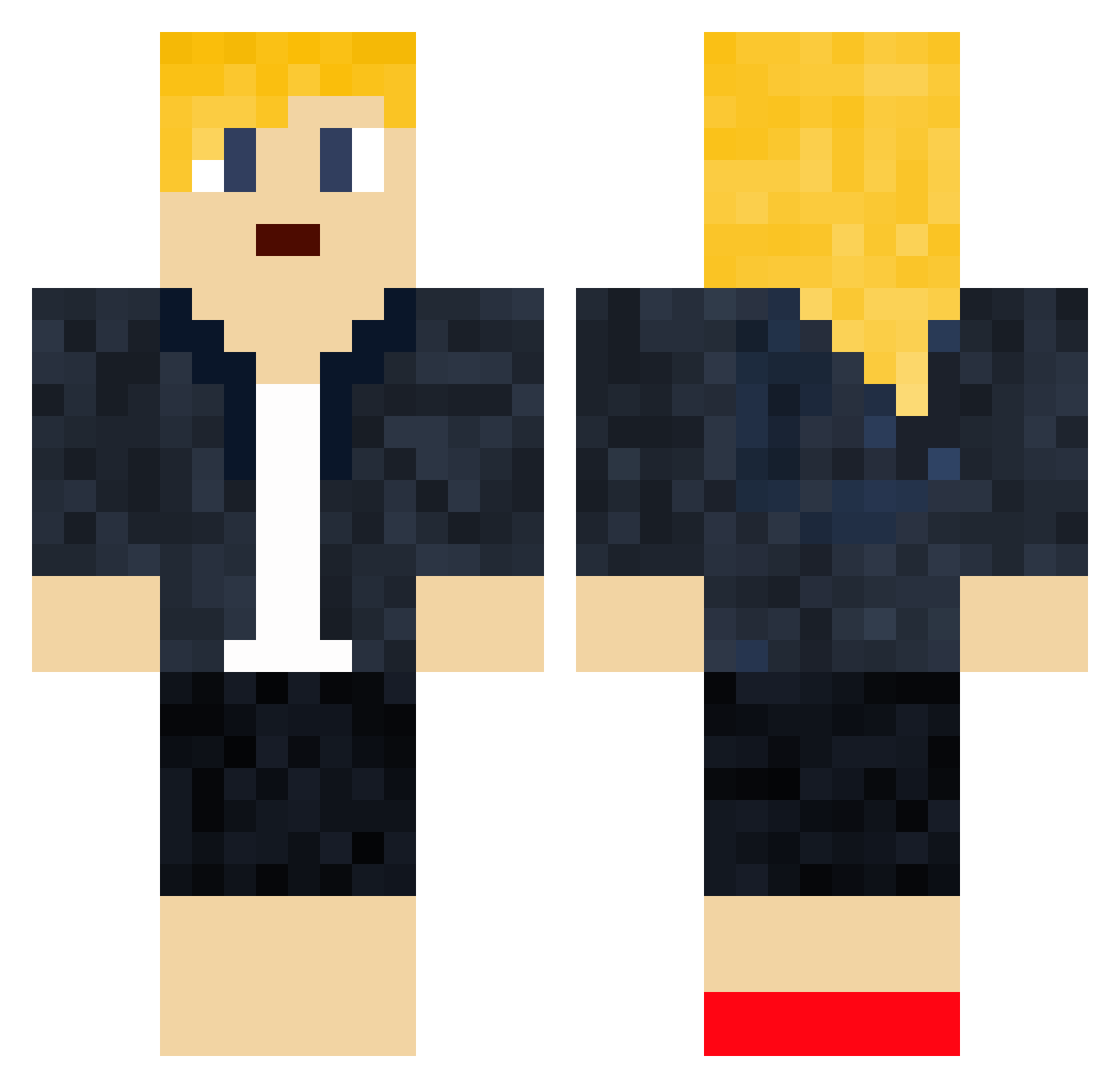 KingKev0_0 Minecraft skin, front and back view