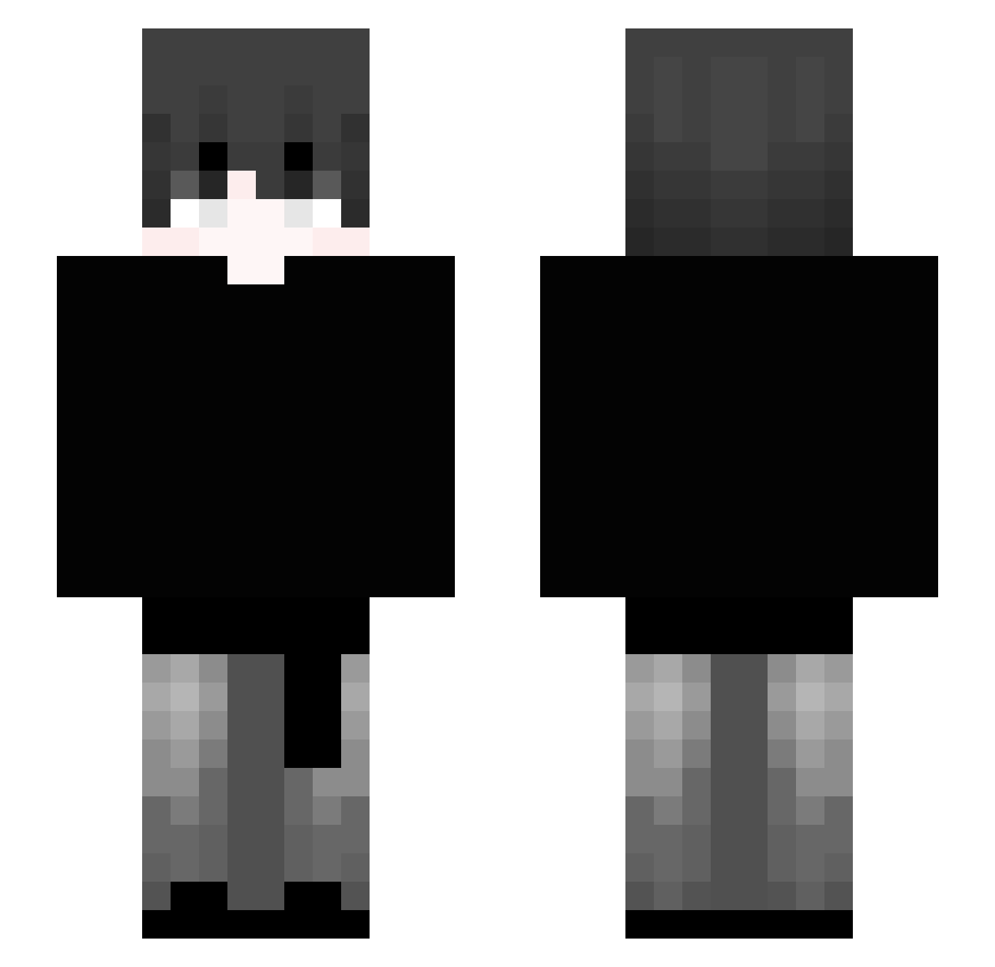 zaykr0_ Minecraft skin, front and back view