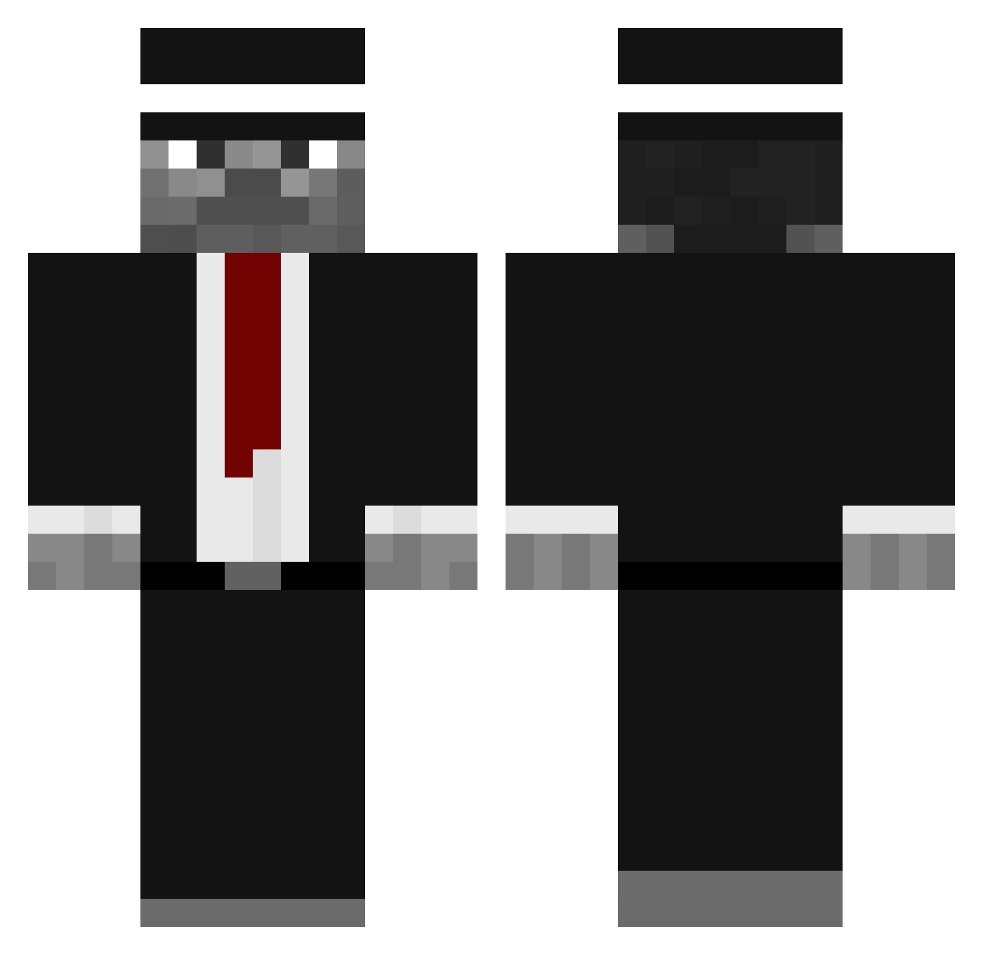 SilentAngel_04 Minecraft skin, front and back view