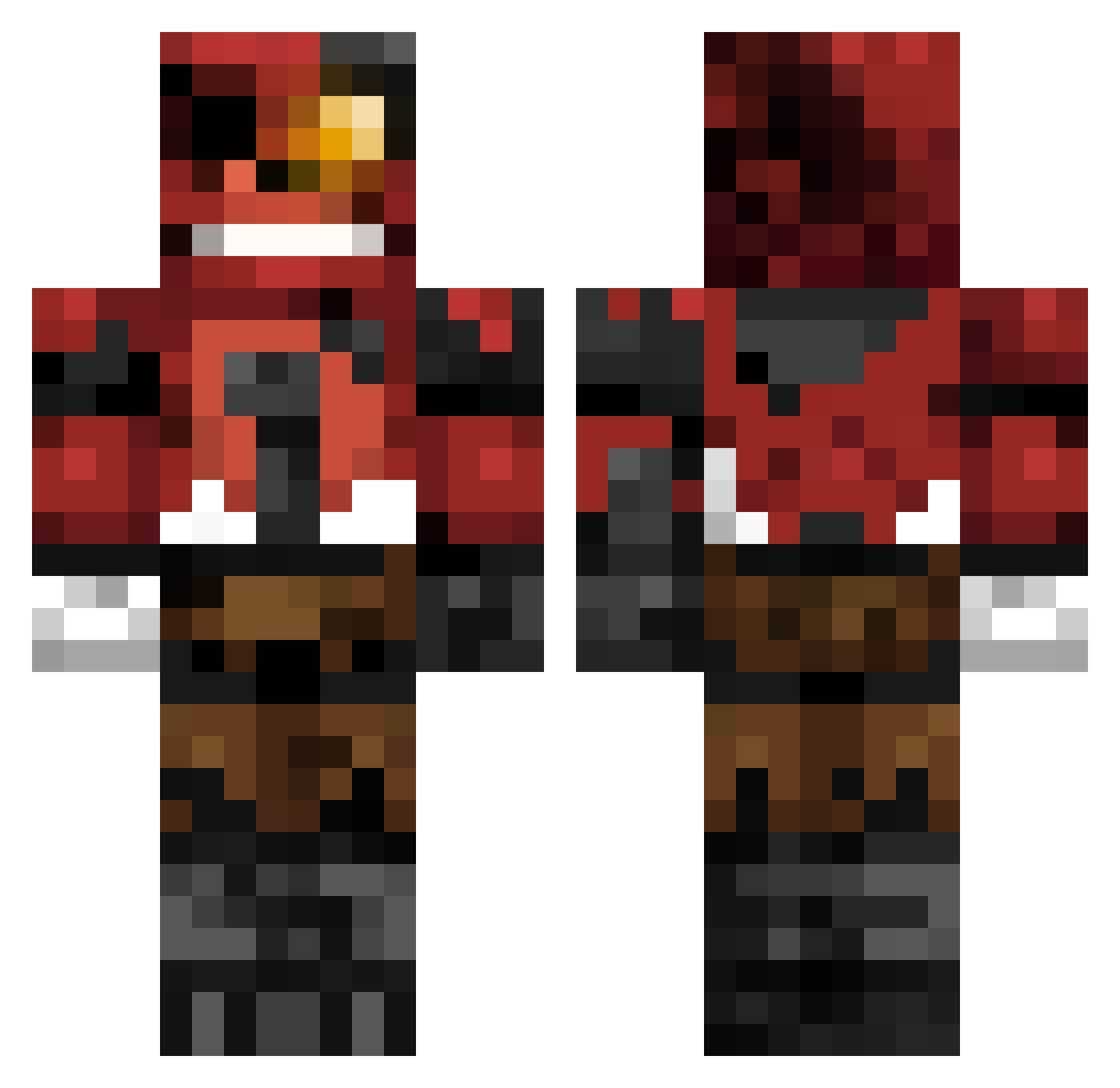 ChUcKyBoI36 Minecraft skin, front and back view