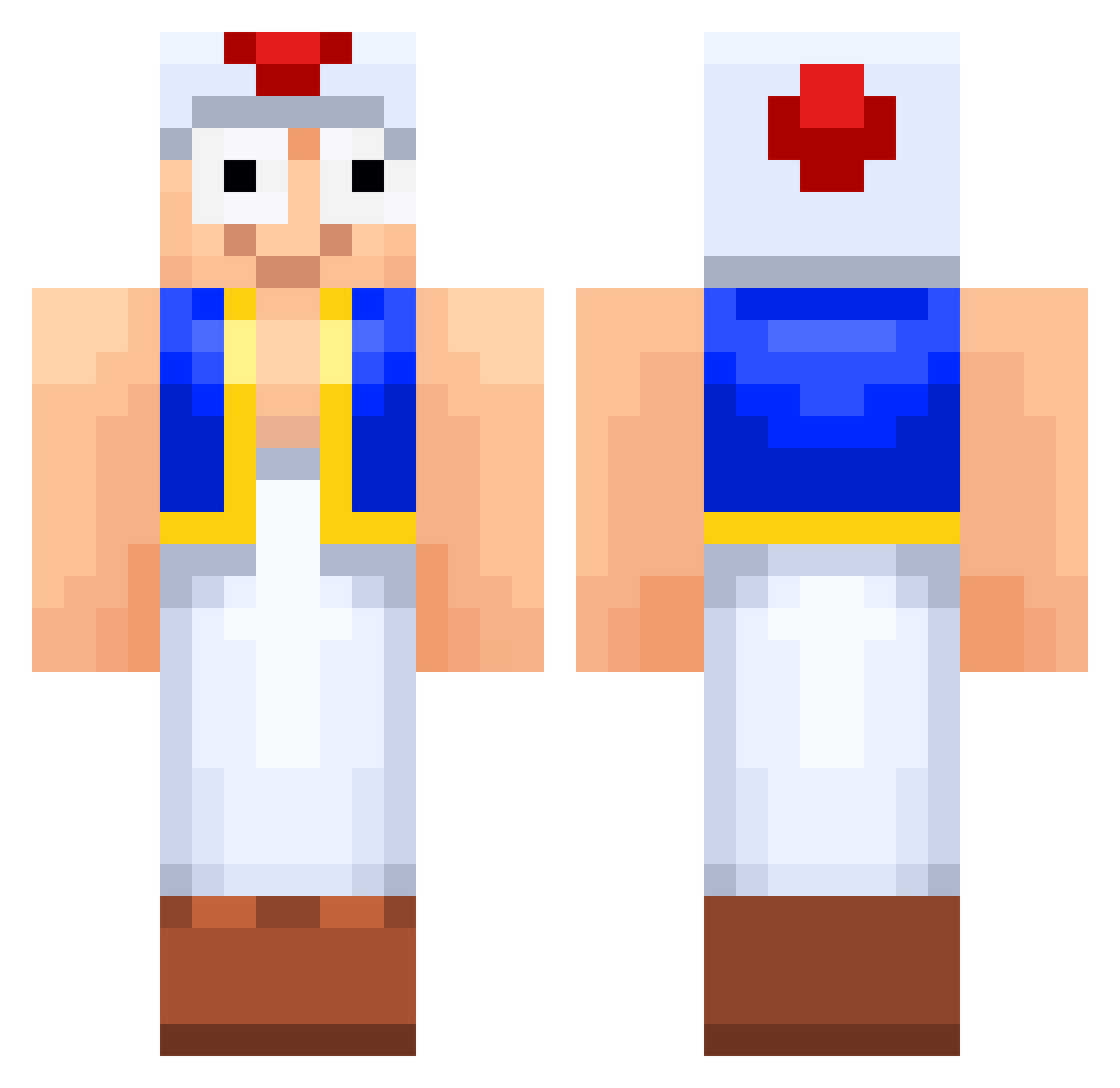 KJB Minecraft skin, front and back view