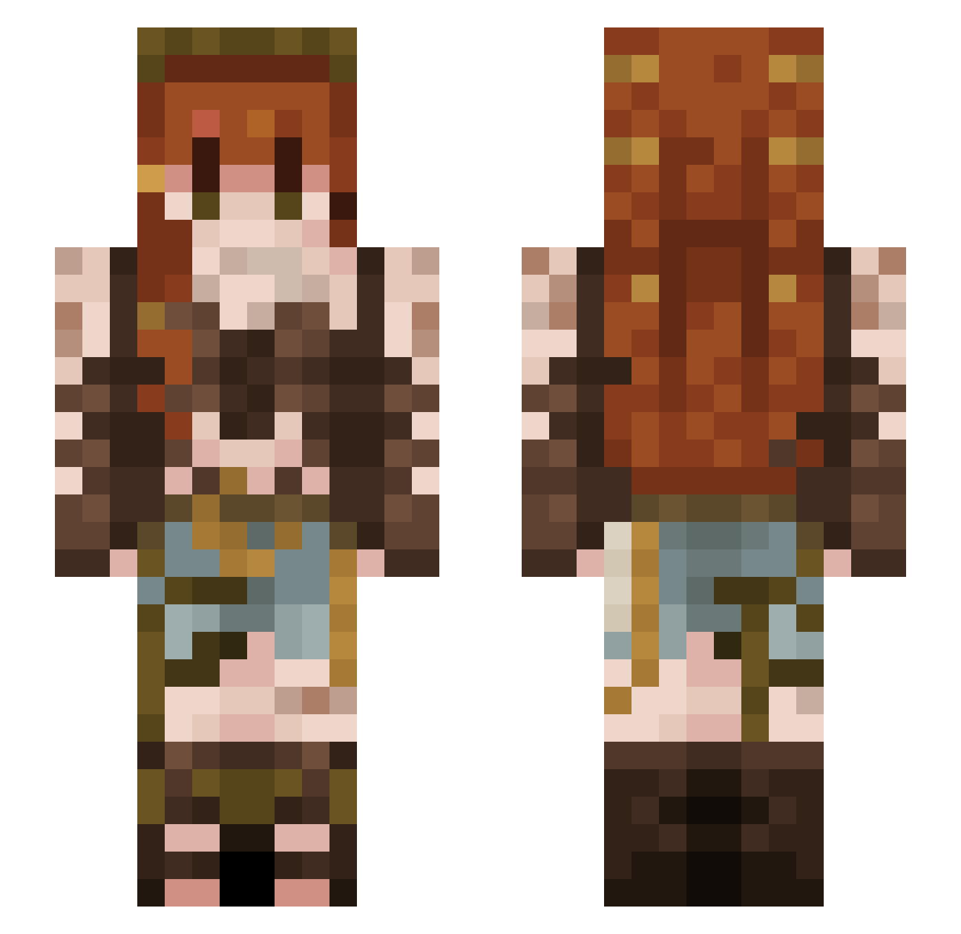 aybopectize Minecraft skin, front and back view