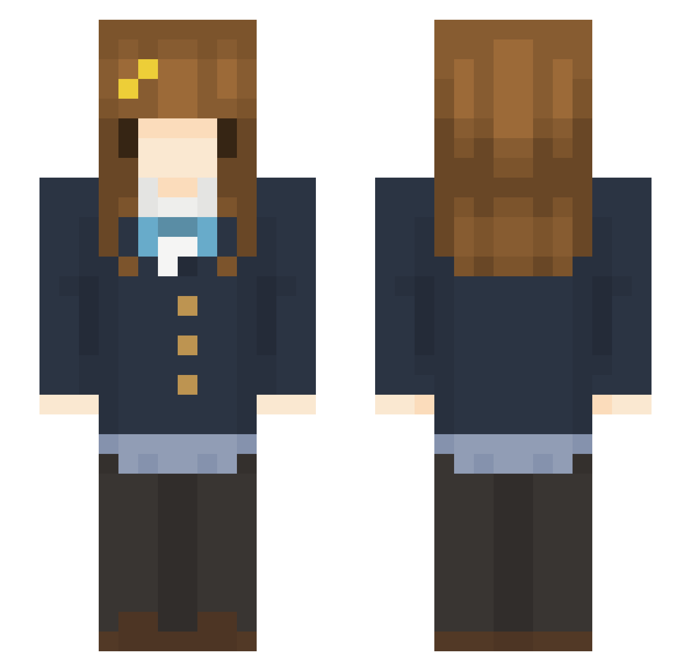 0bl_ Minecraft skin, front and back view
