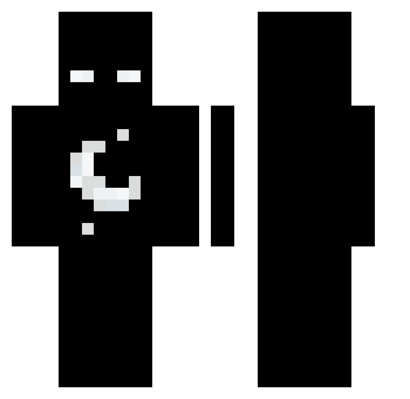 RyuClapz Minecraft skin, front and back view