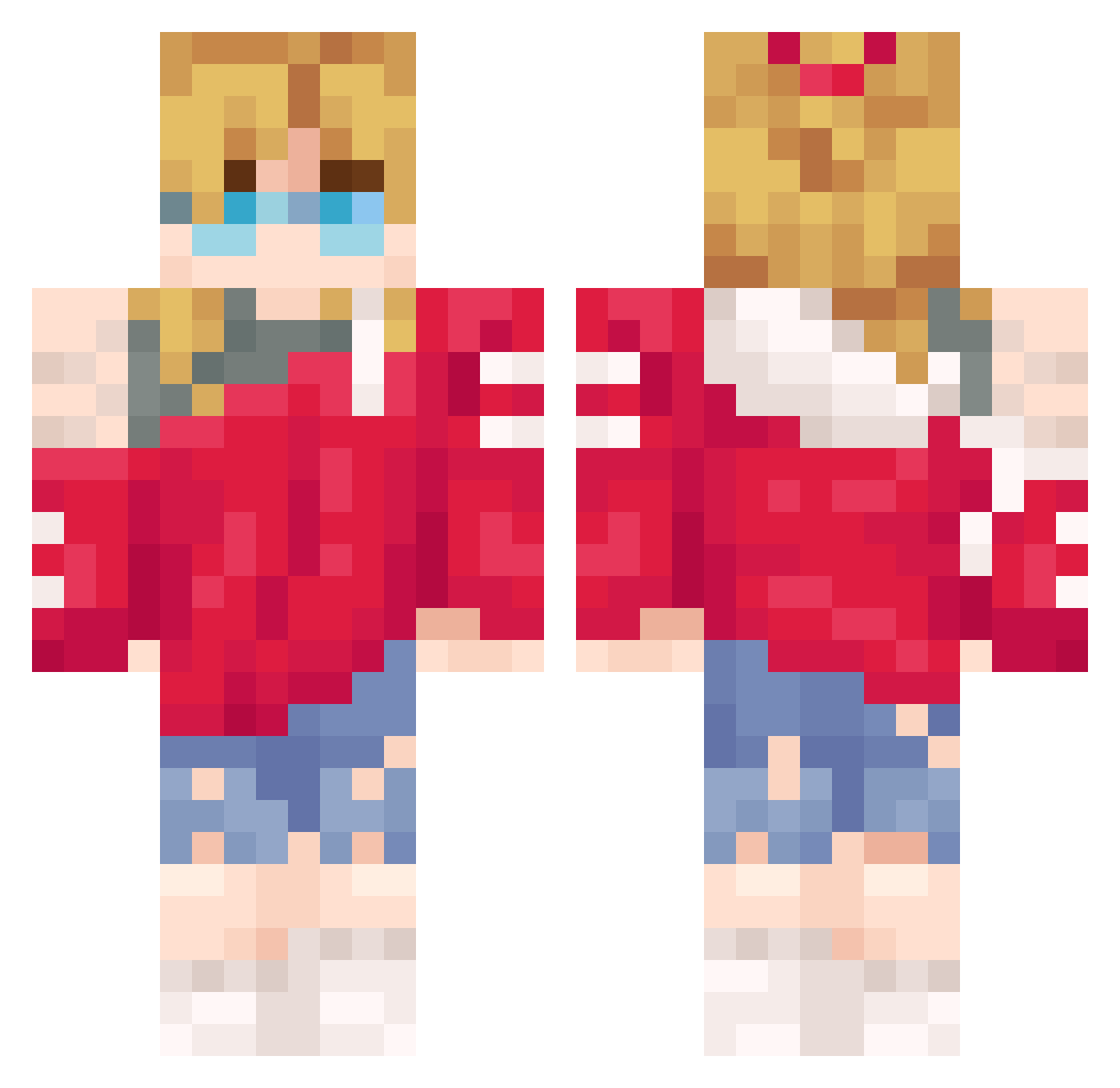 cayow Minecraft skin, front and back view