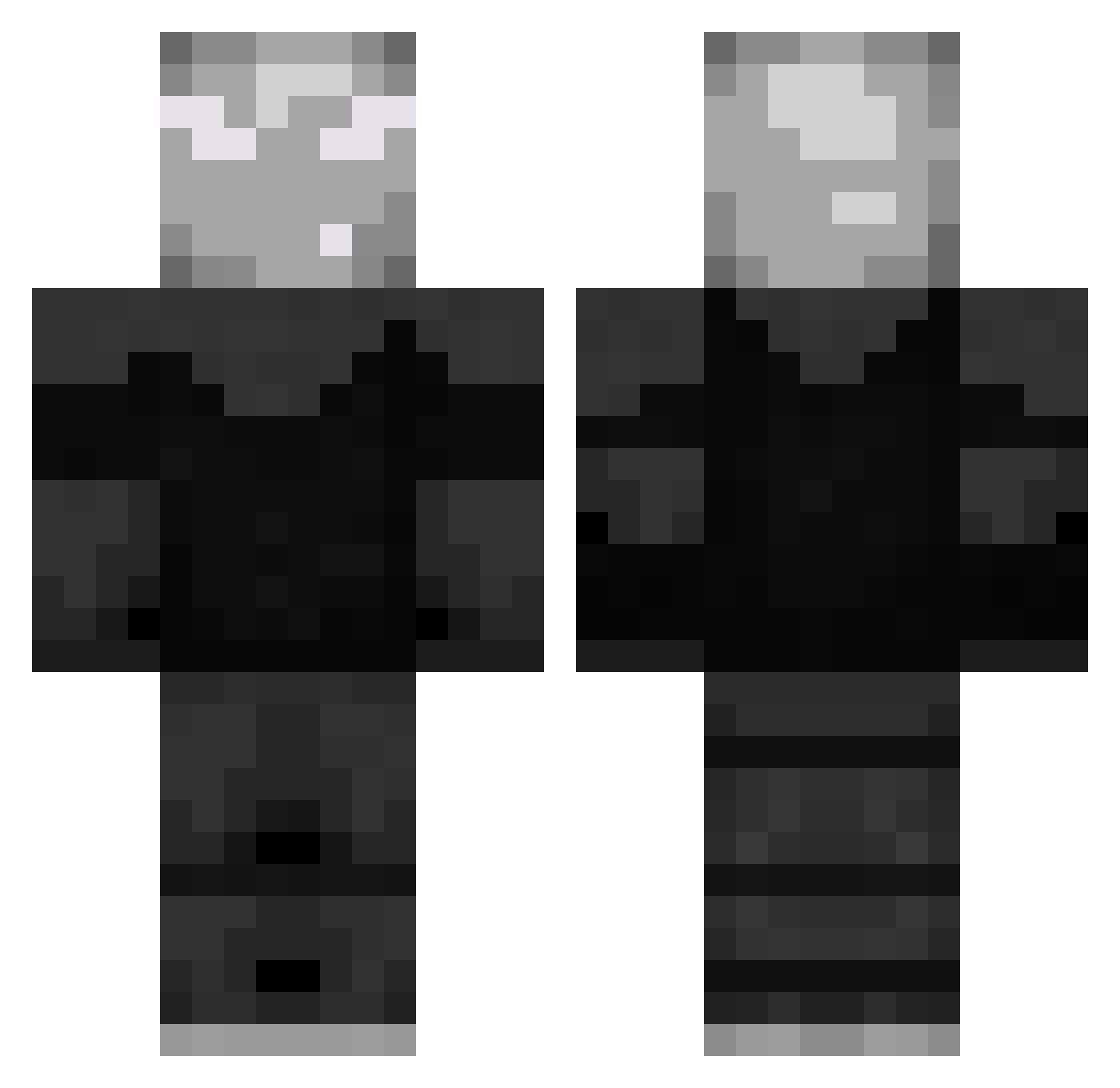 visary Minecraft skin, front and back view