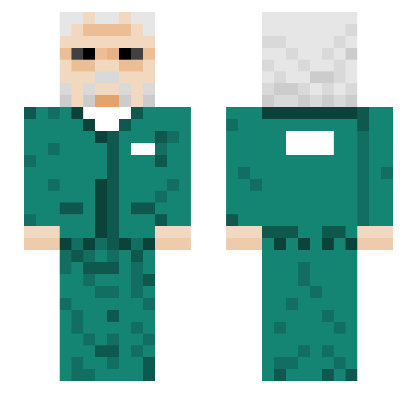 Ungeimpft001 Minecraft skin, front and back view