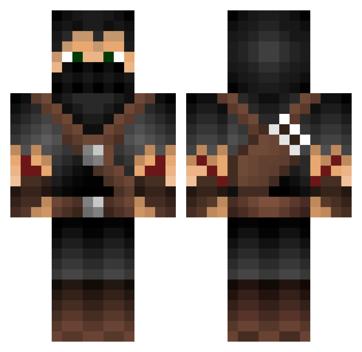 fortnitefan1234 Minecraft skin, front and back view
