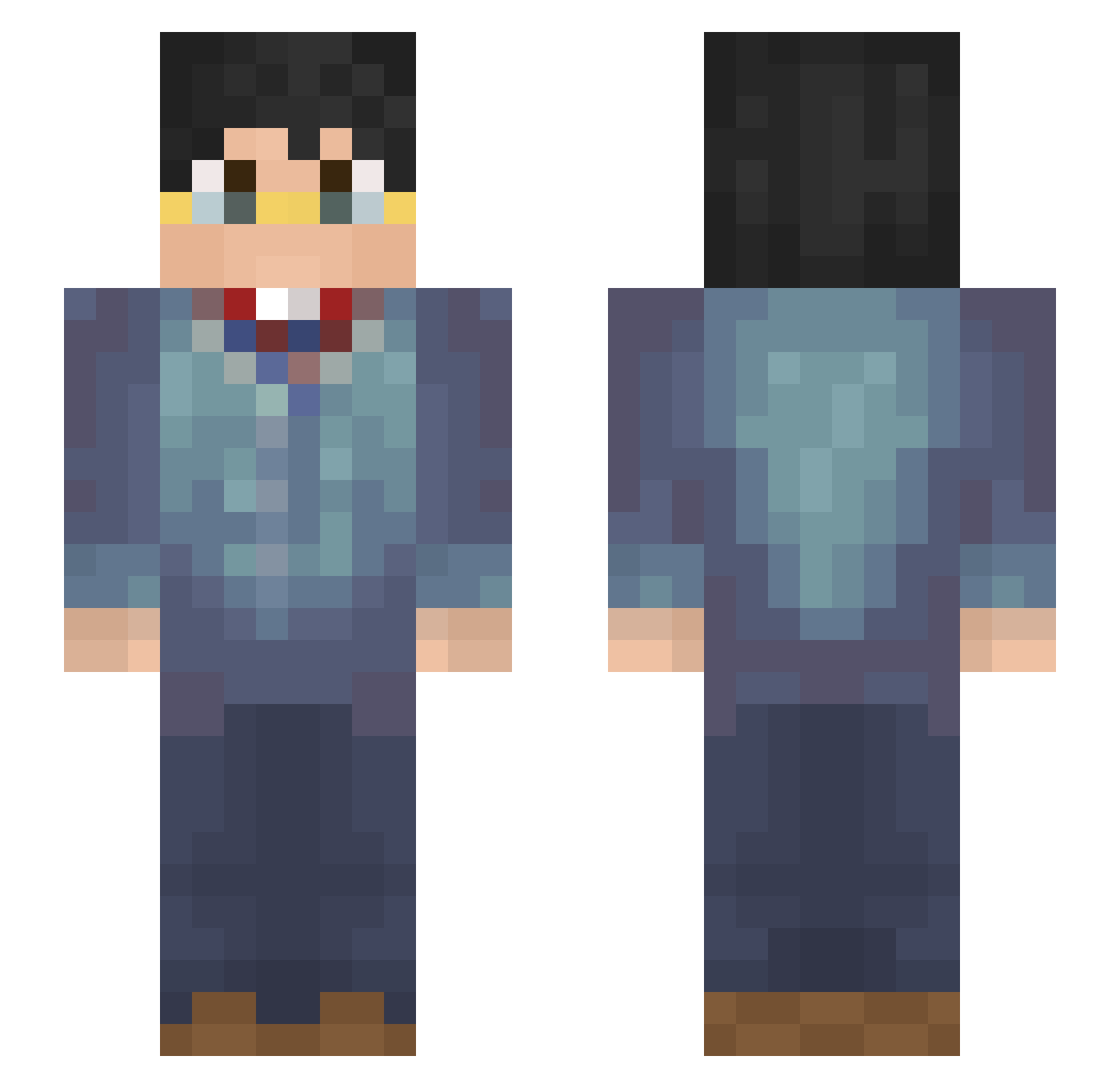 Ivothyst Minecraft skin, front and back view