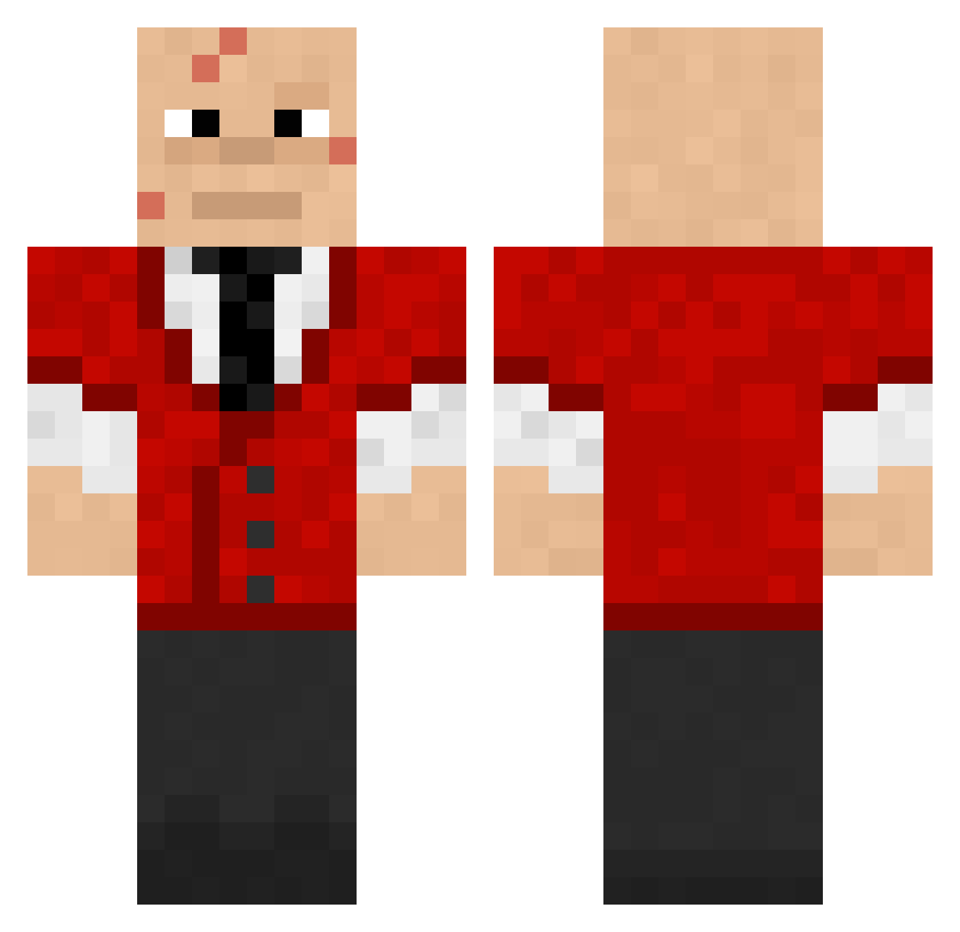 qzo_ Minecraft skin, front and back view
