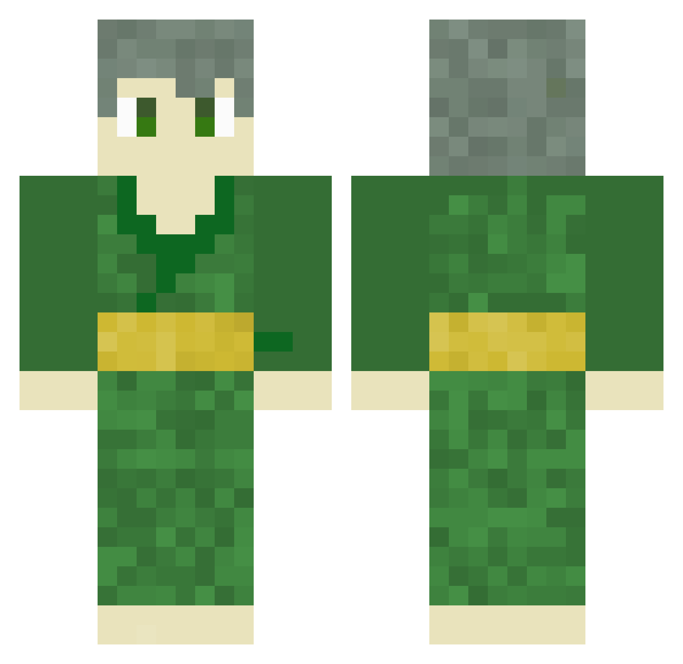 Brigie_Bee Minecraft skin, front and back view