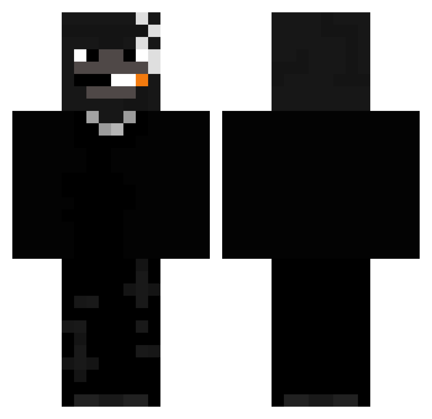 TYRANTAZOR Minecraft skin, front and back view