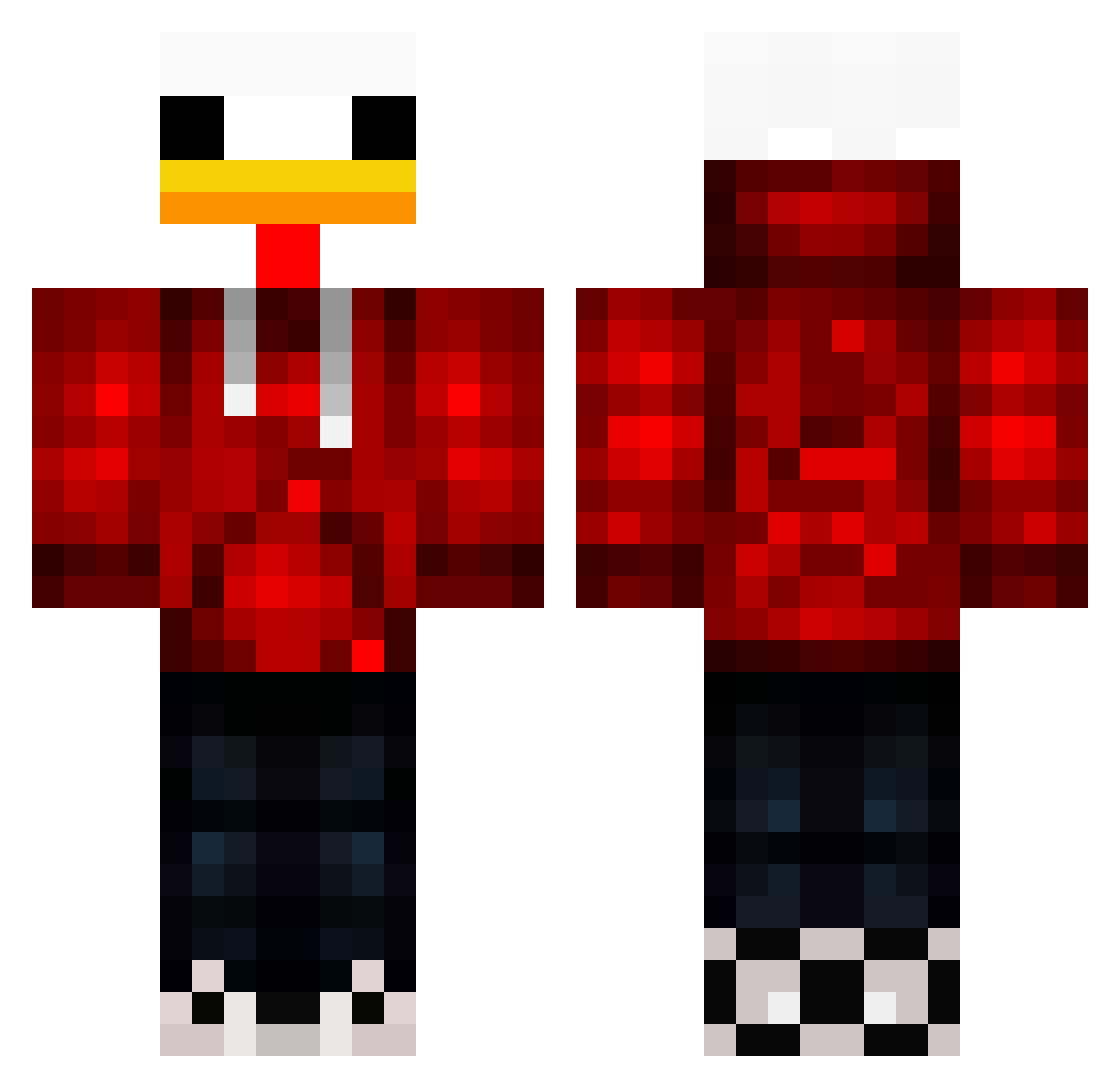 Eayo Minecraft skin, front and back view