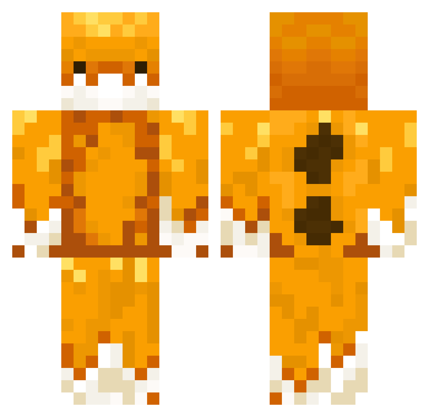 TechyPlayz Minecraft skin, front and back view