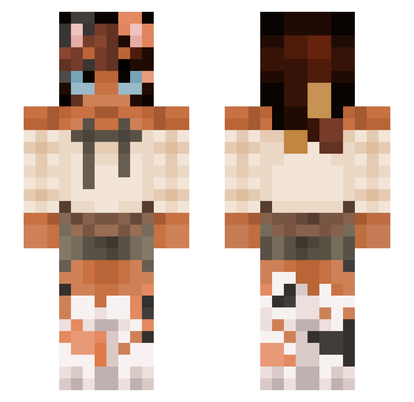 clemsywem Minecraft skin, front and back view