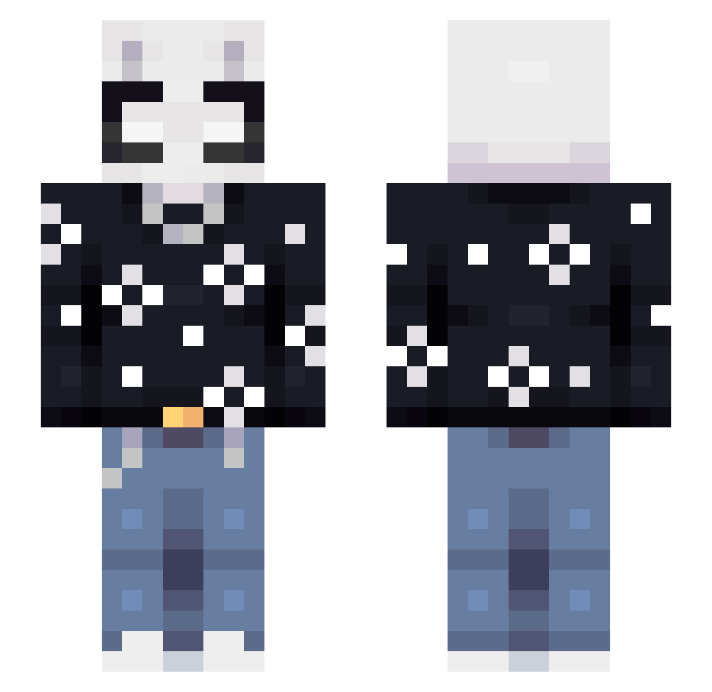 XD_ns24 Minecraft skin, front and back view