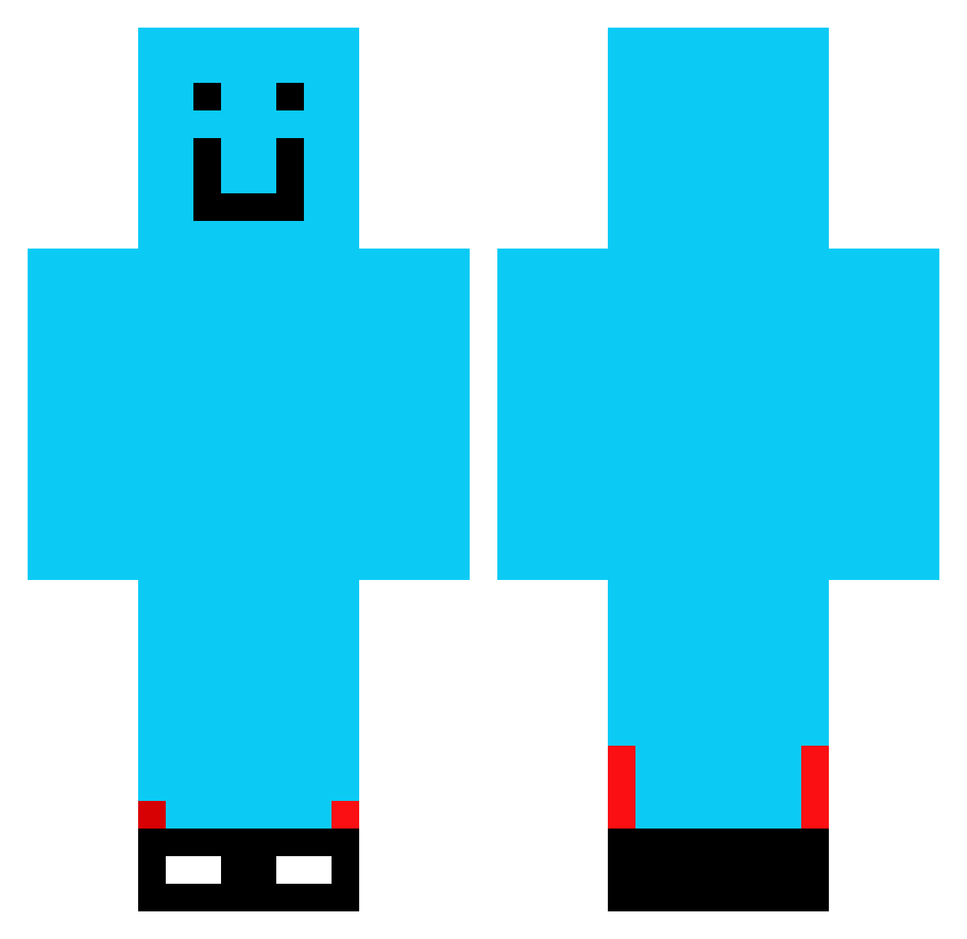 jilixx Minecraft skin, front and back view