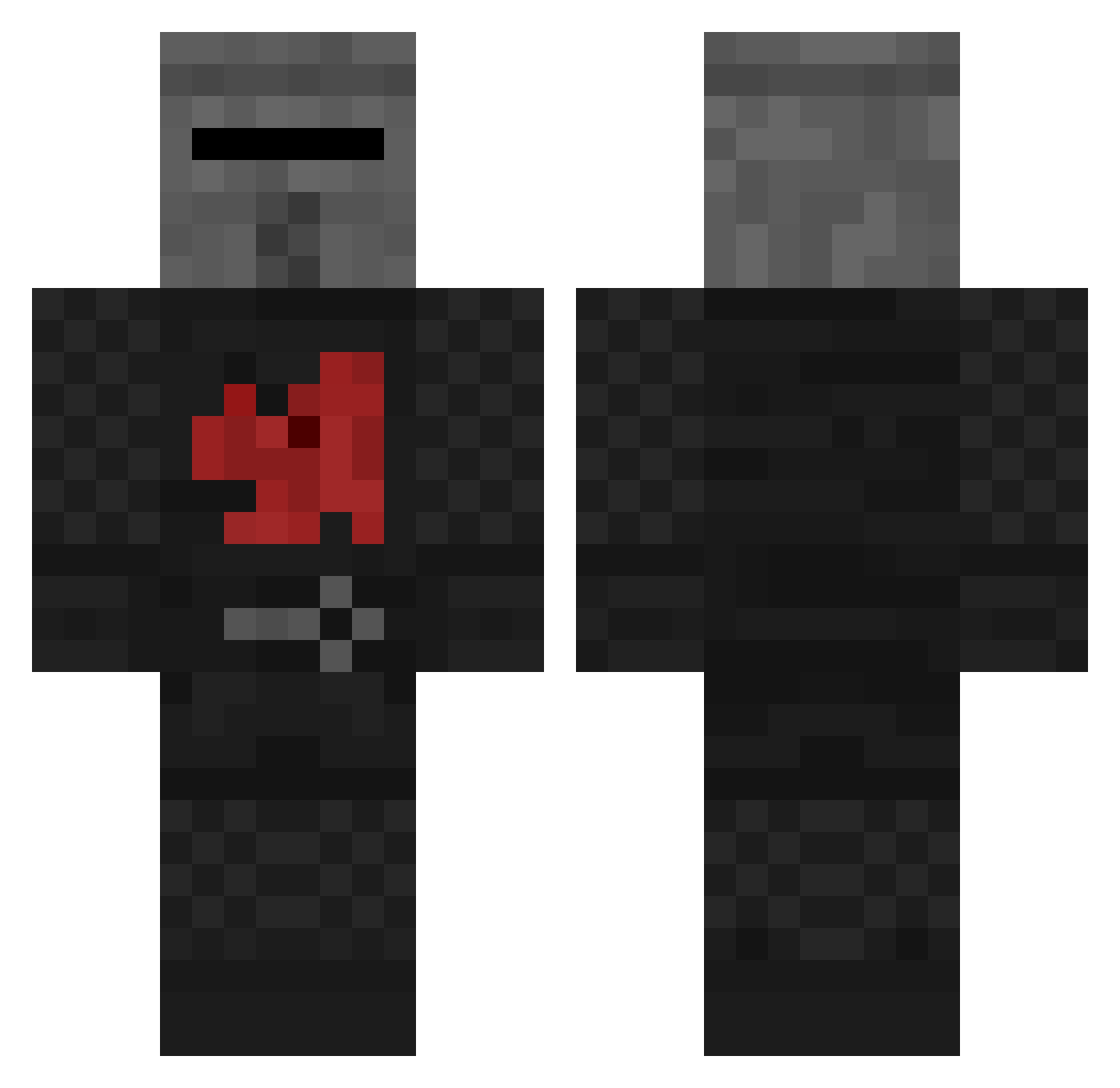 Moriyahe Minecraft skin, front and back view