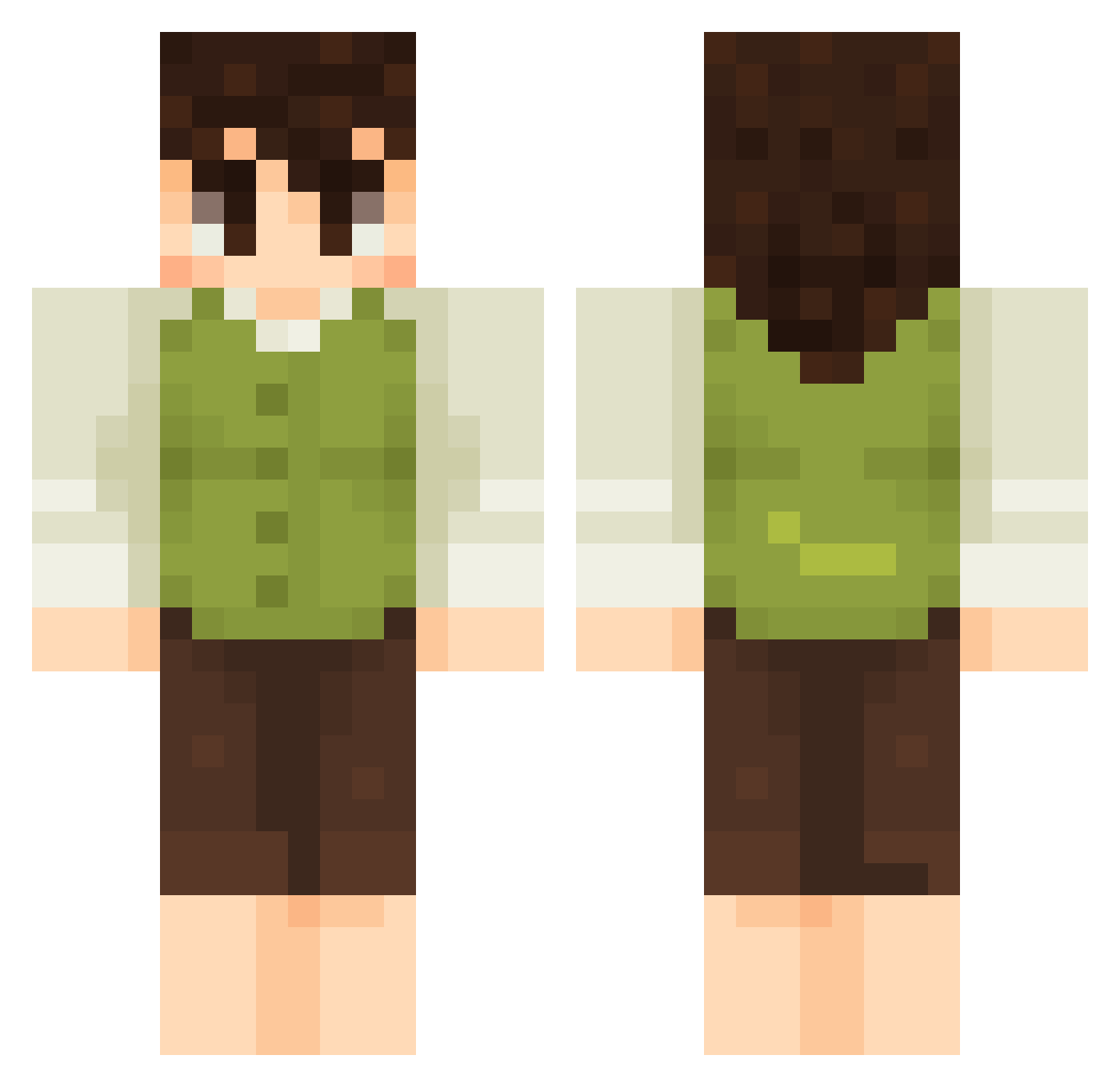 schiene11 Minecraft skin, front and back view