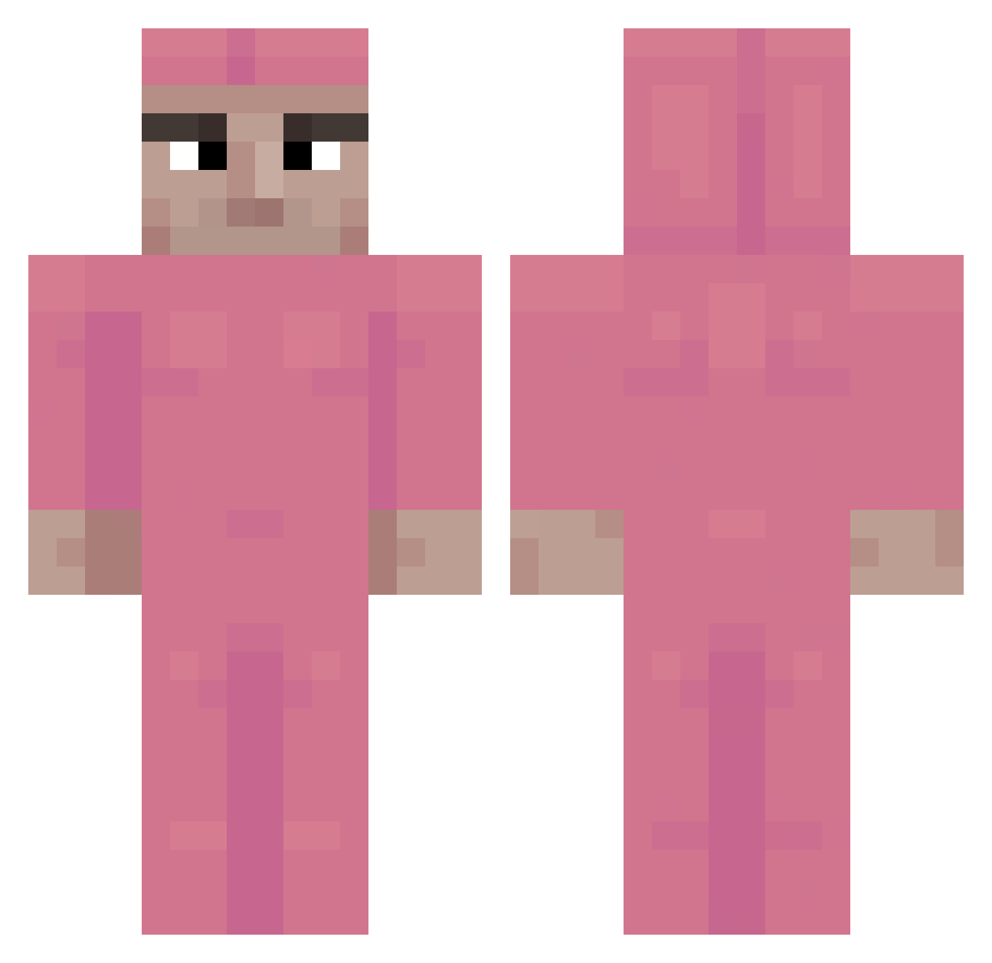 trintaa Minecraft skin, front and back view