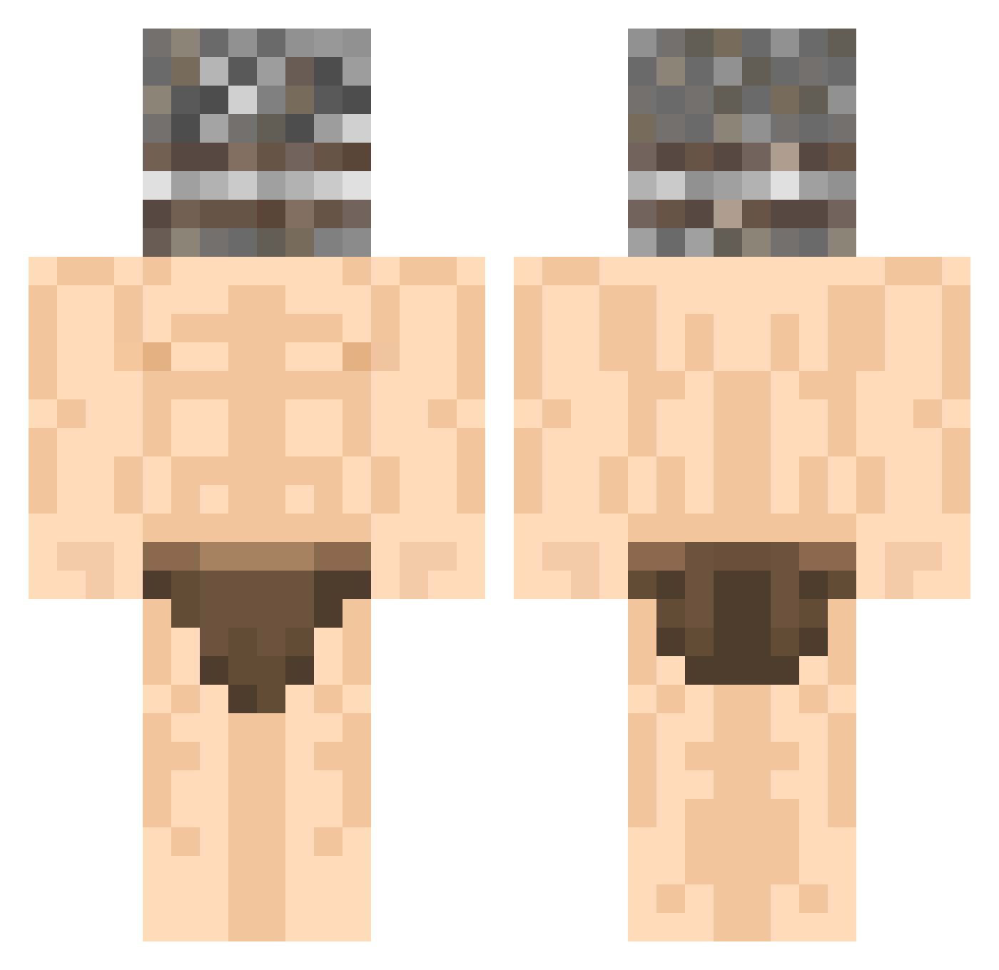 OhRian Minecraft skin, front and back view