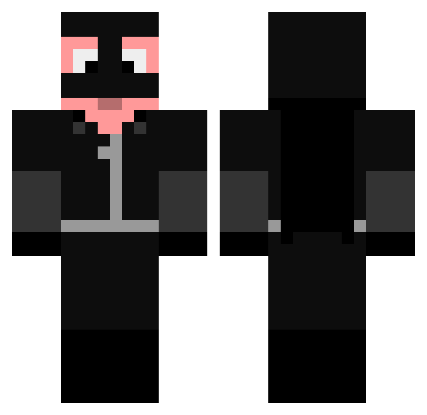 Archiater Minecraft skin, front and back view