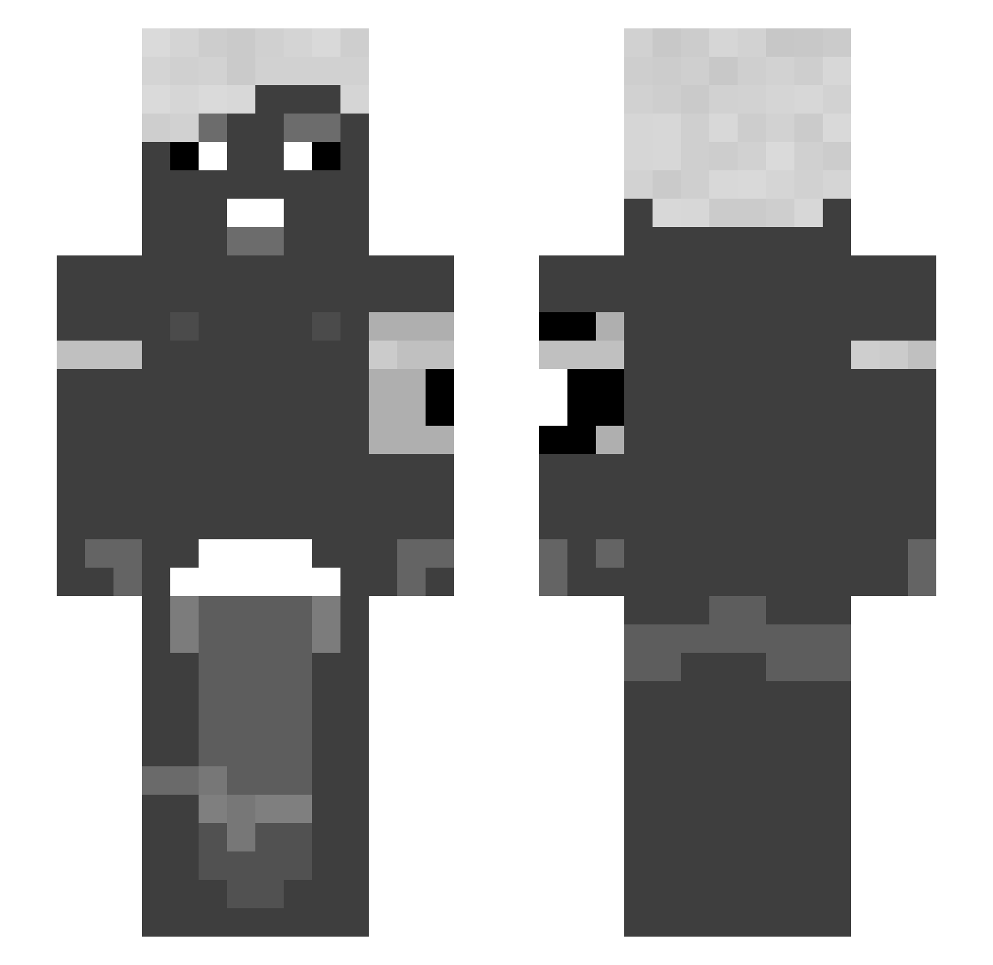 MrLittleMaster Minecraft skin, front and back view
