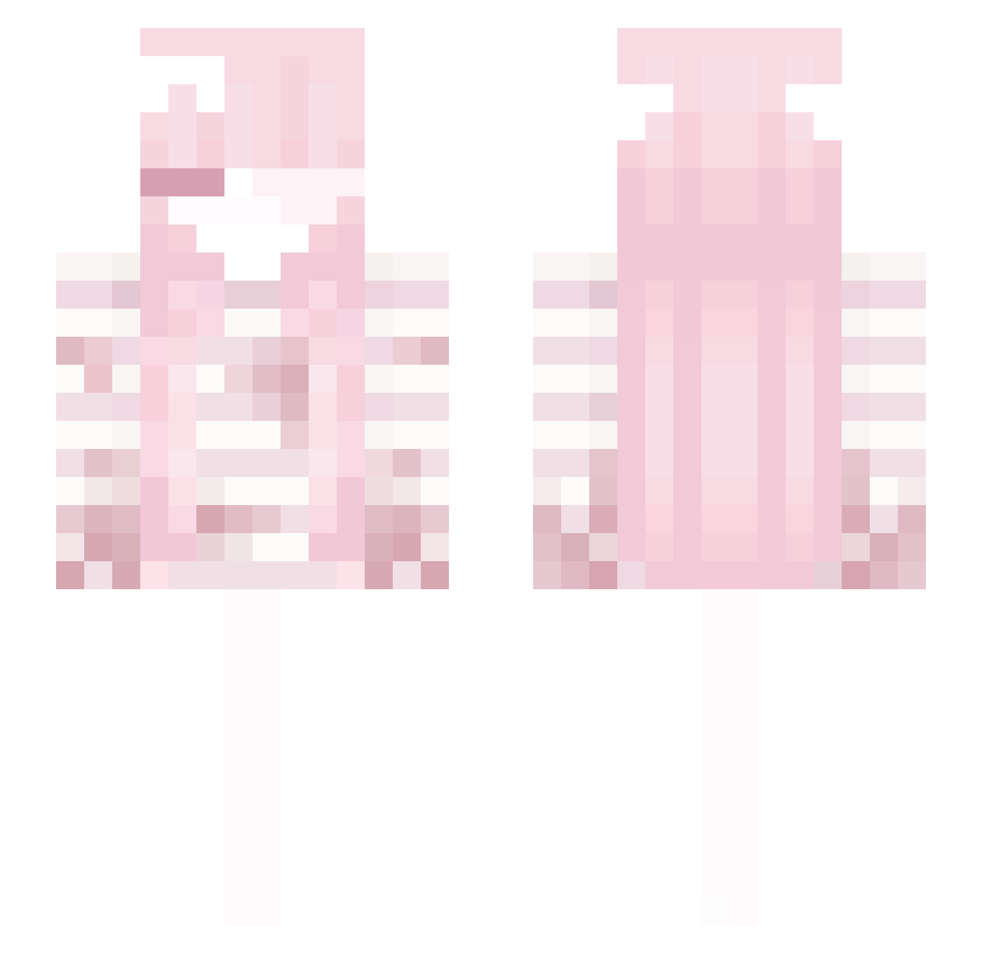 blissly Minecraft skin, front and back view
