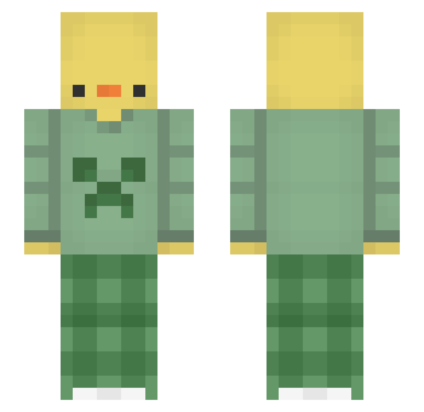 PrimoAlex64 Minecraft skin, front and back view
