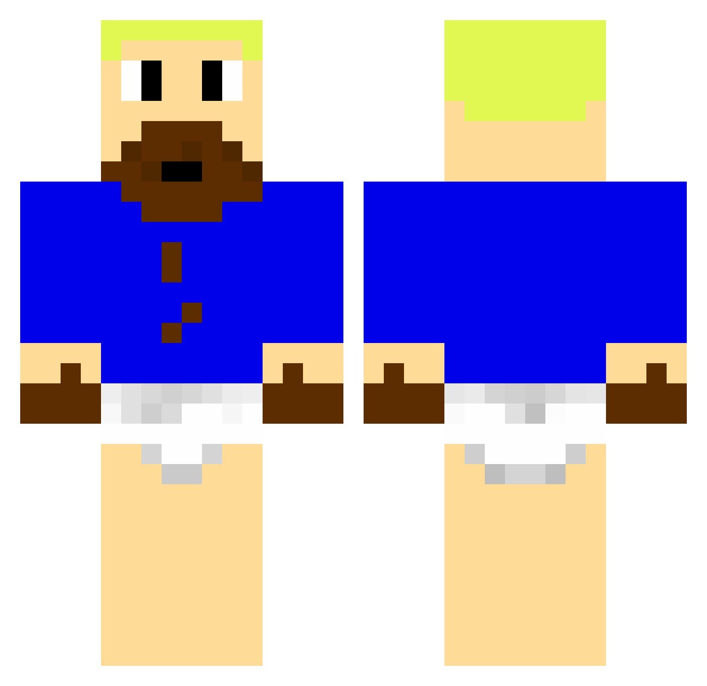 luffy771 Minecraft skin, front and back view