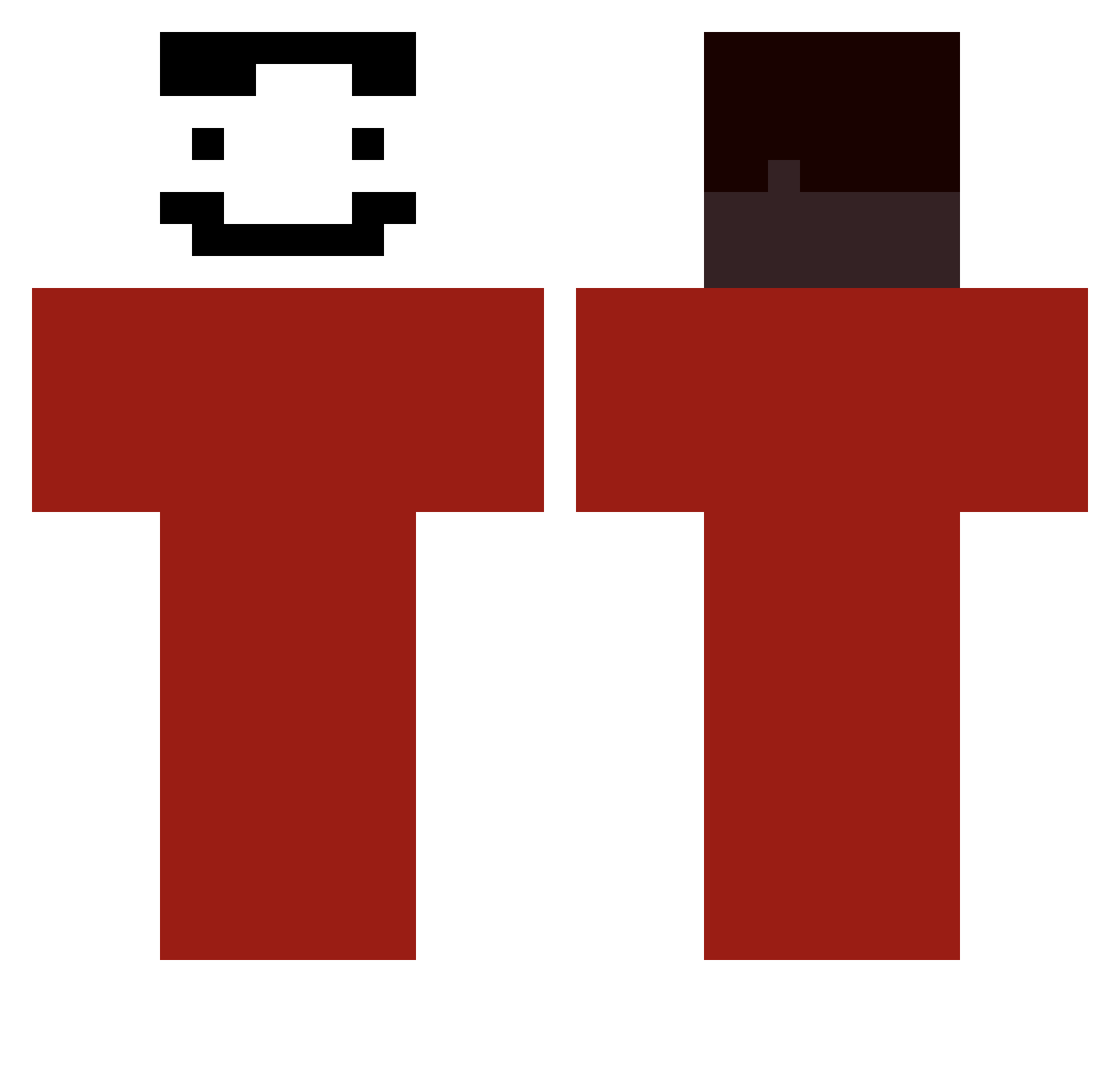 yourmomma123 Minecraft skin, front and back view