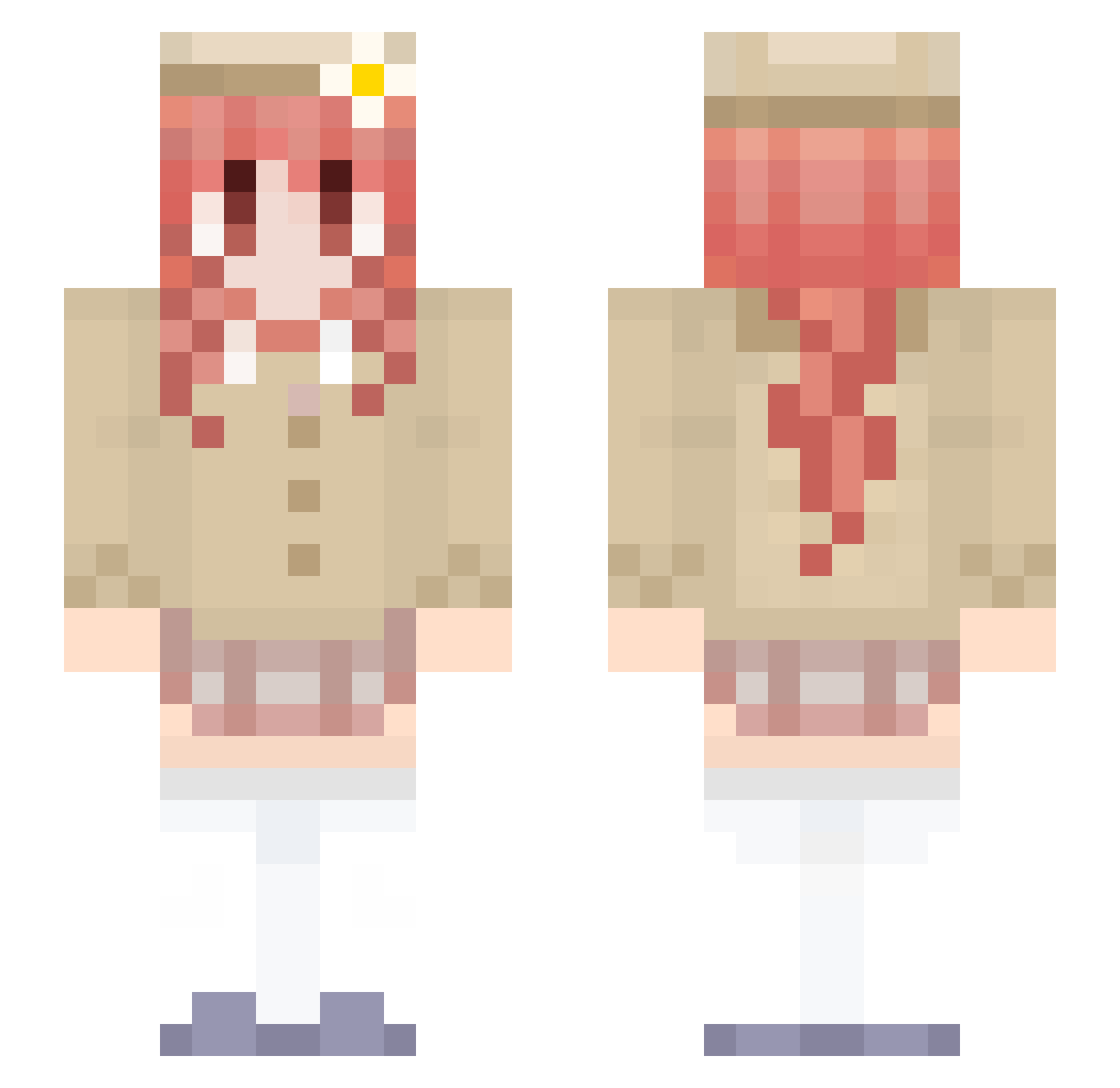 Gabilis Minecraft skin, front and back view