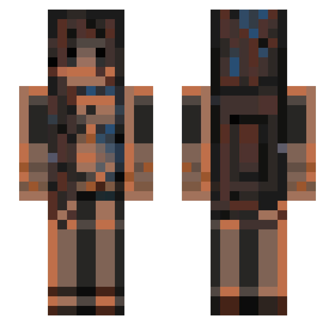 aloeveraa1 Minecraft skin, front and back view