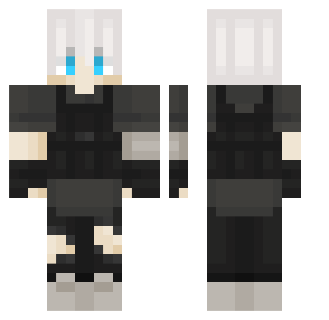 srToshik Minecraft skin, front and back view