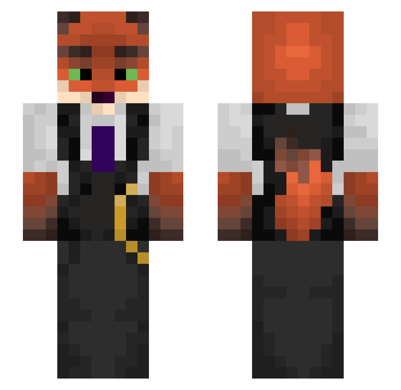 _Niklauss Minecraft skin, front and back view