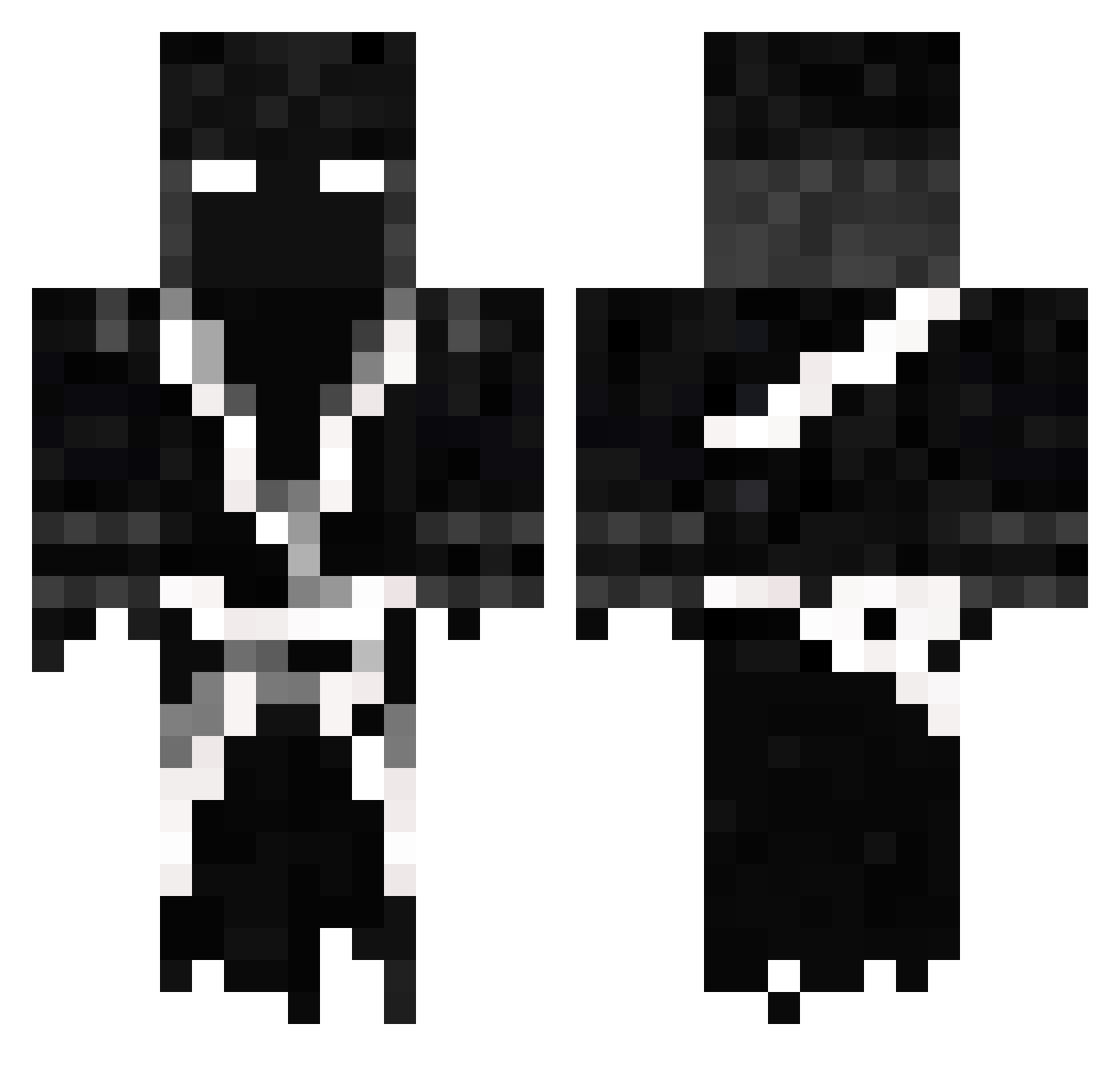 Greendoggy2000x Minecraft skin, front and back view