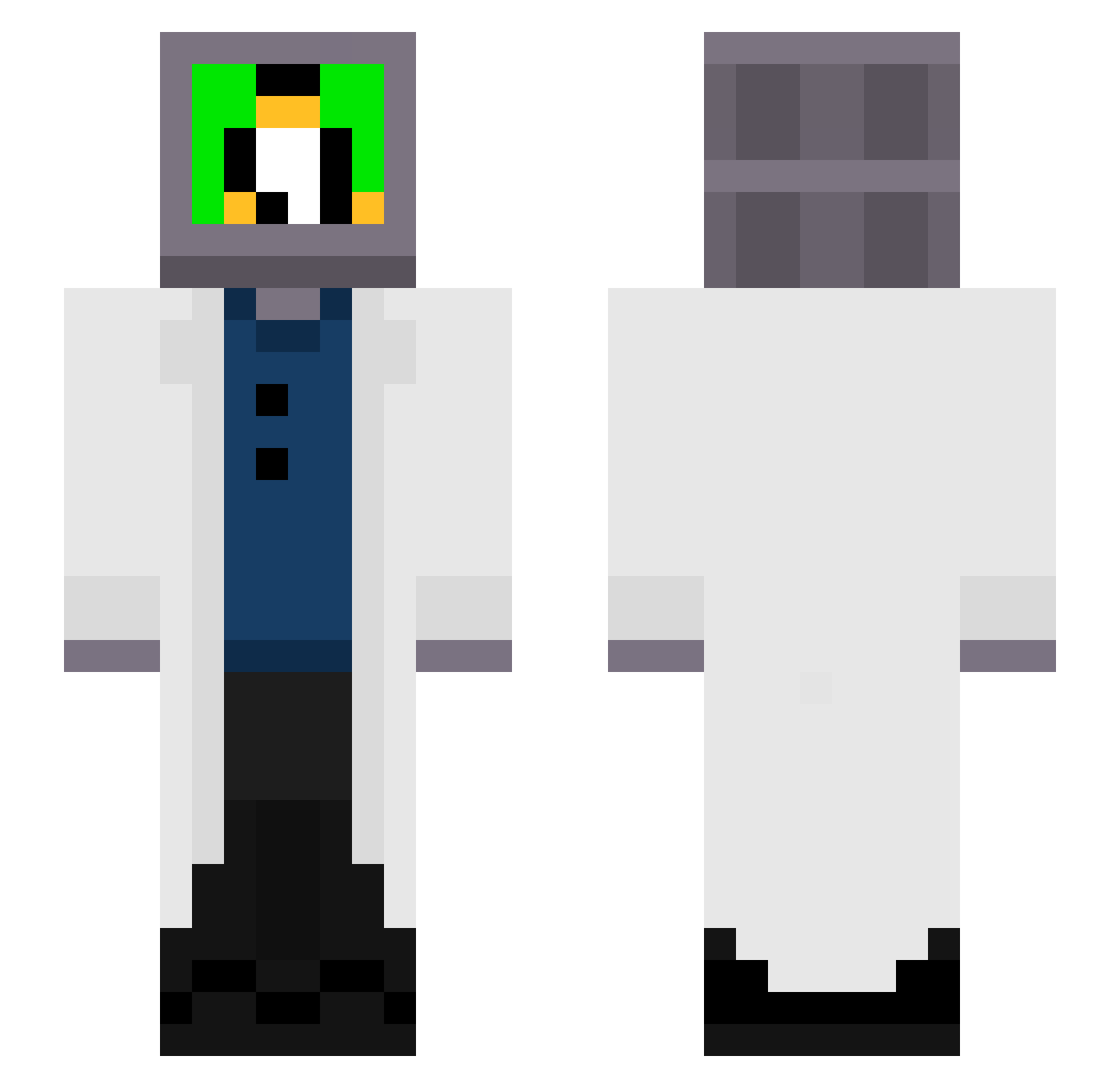 rathmorechaos Minecraft skin, front and back view