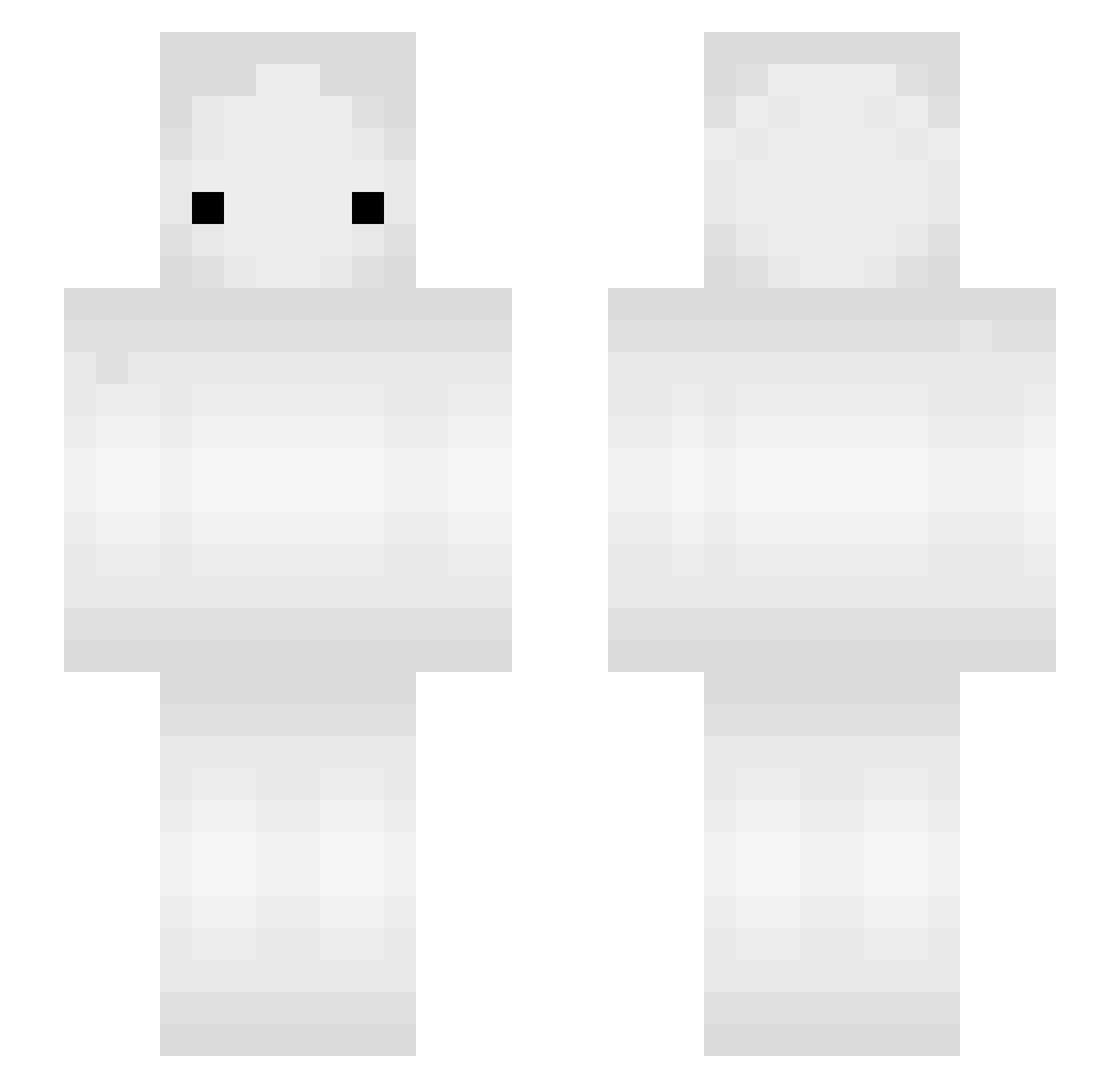 Cashtech Minecraft skin, front and back view