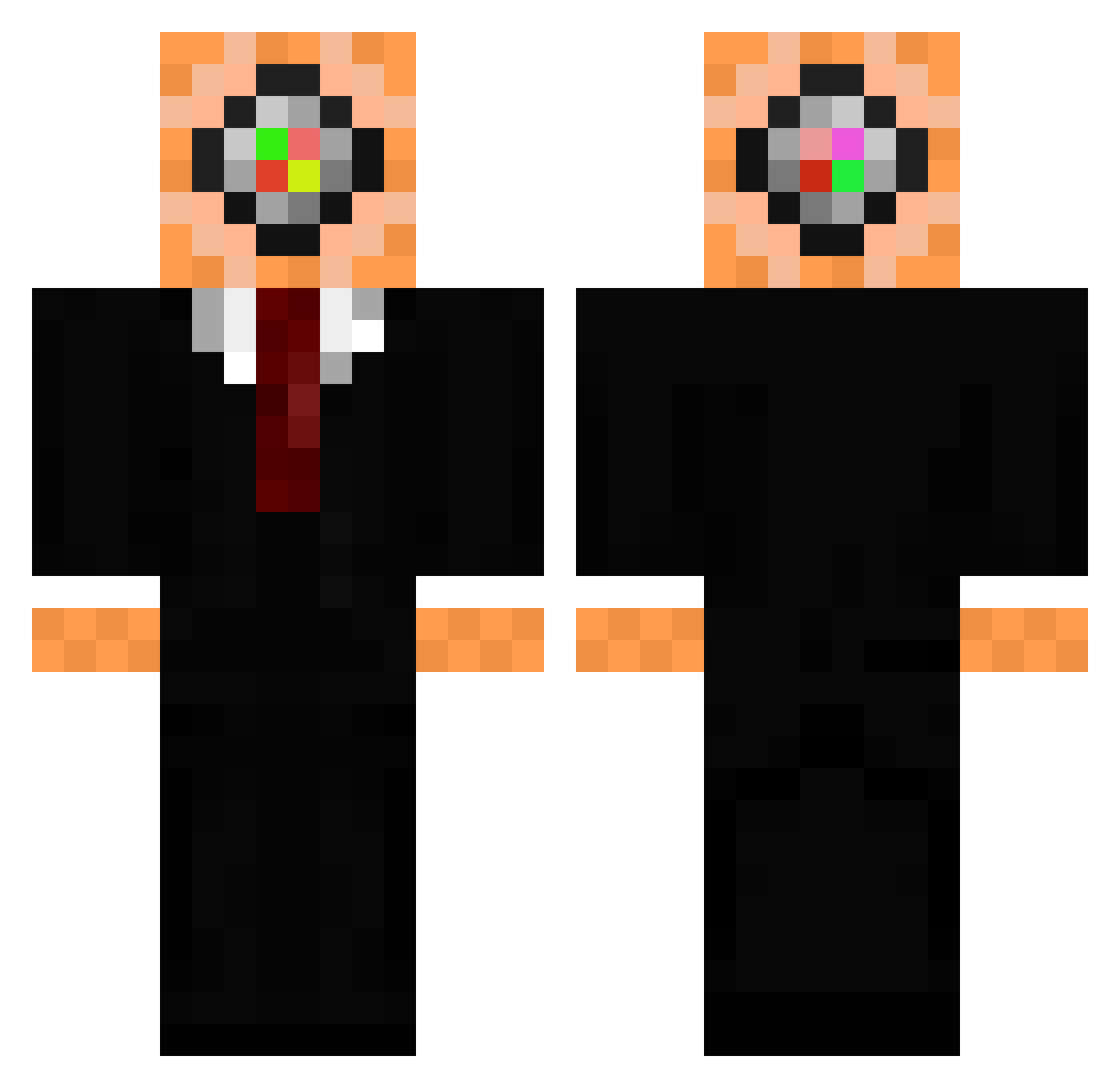 4gony_ Minecraft skin, front and back view
