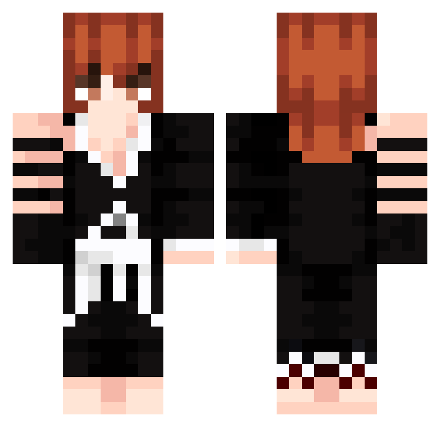TaxWarranty Minecraft skin, front and back view