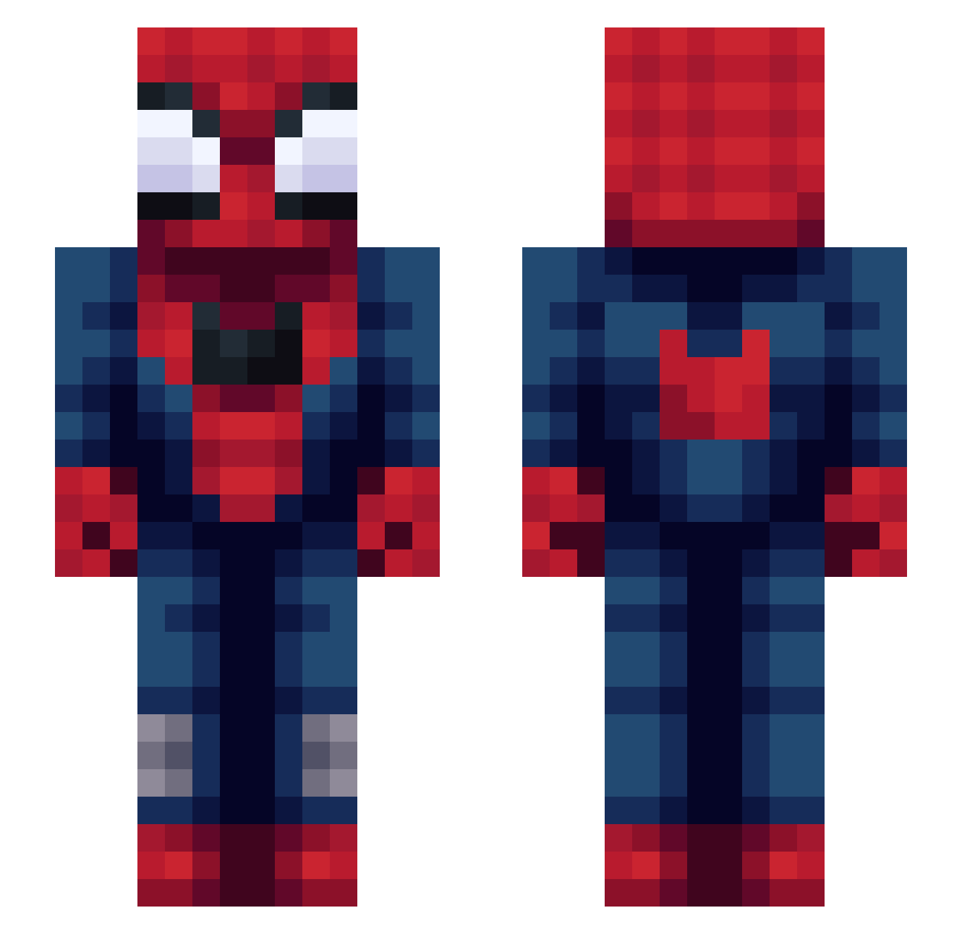 ToasterGuy04 Minecraft skin, front and back view