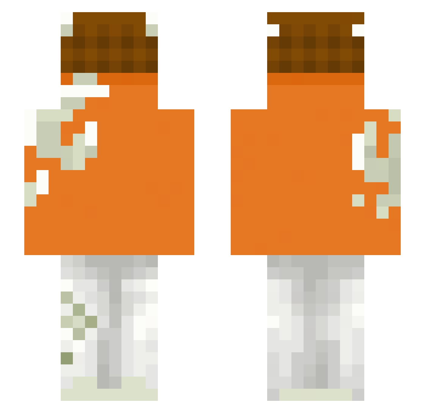 notJaze Minecraft skin, front and back view