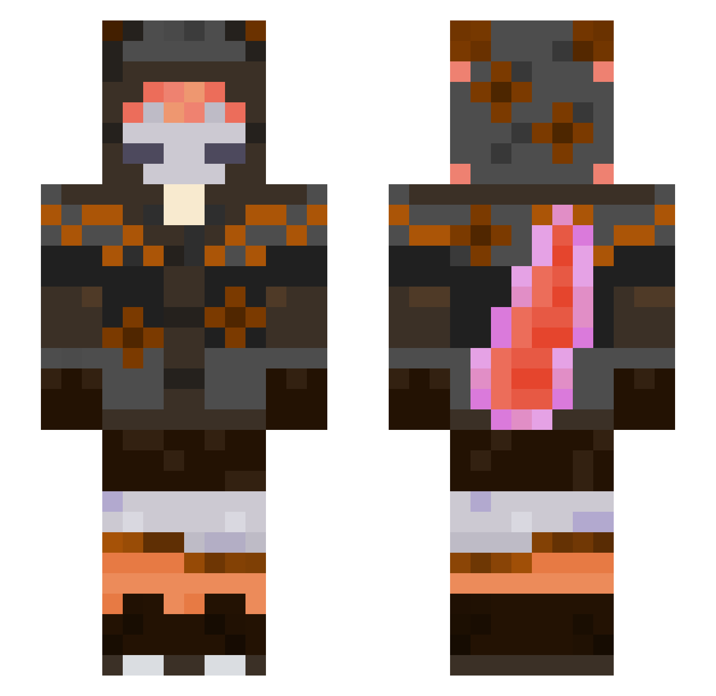 saeana Minecraft skin, front and back view