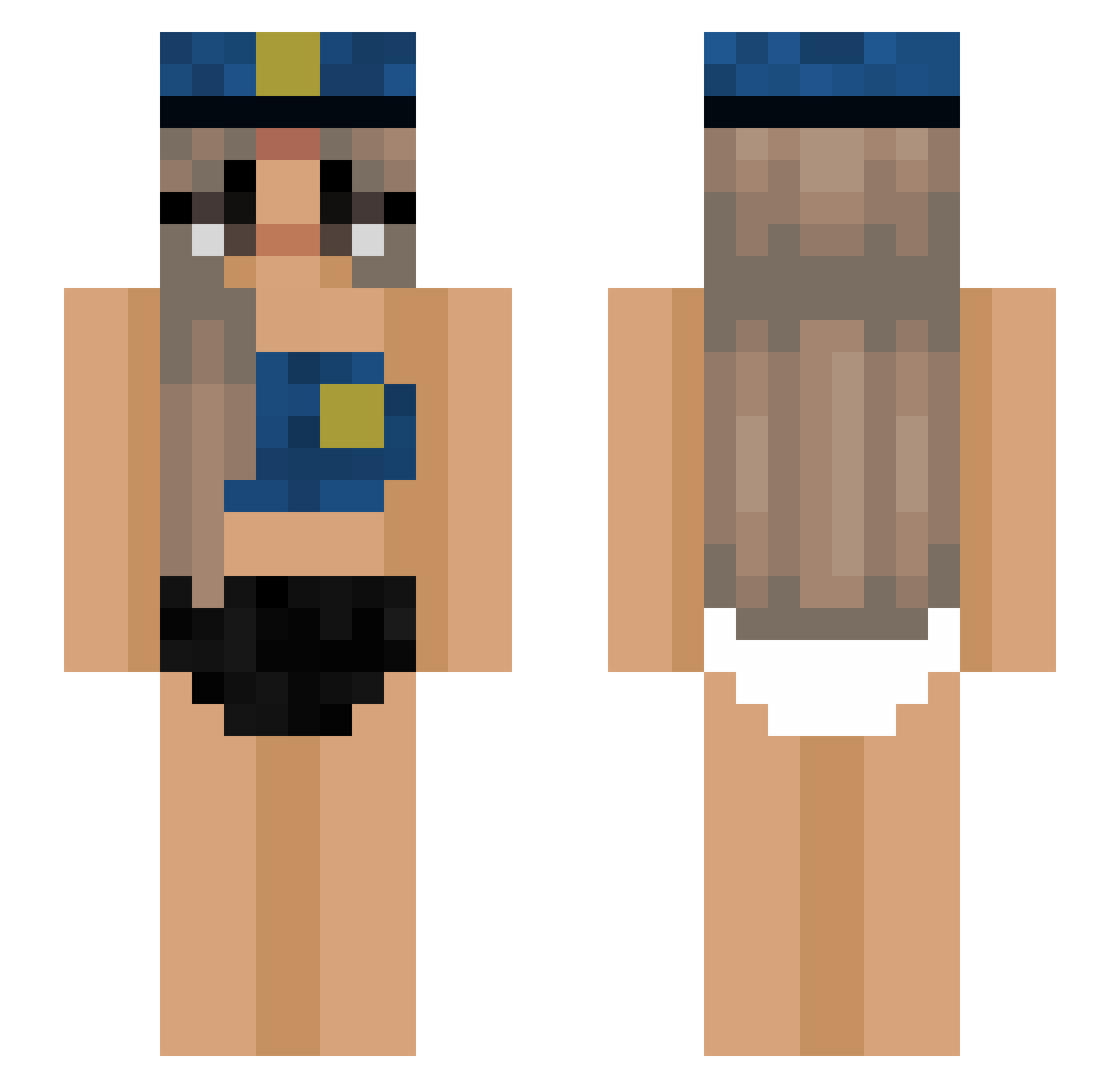 ilovesomalifuto Minecraft skin, front and back view