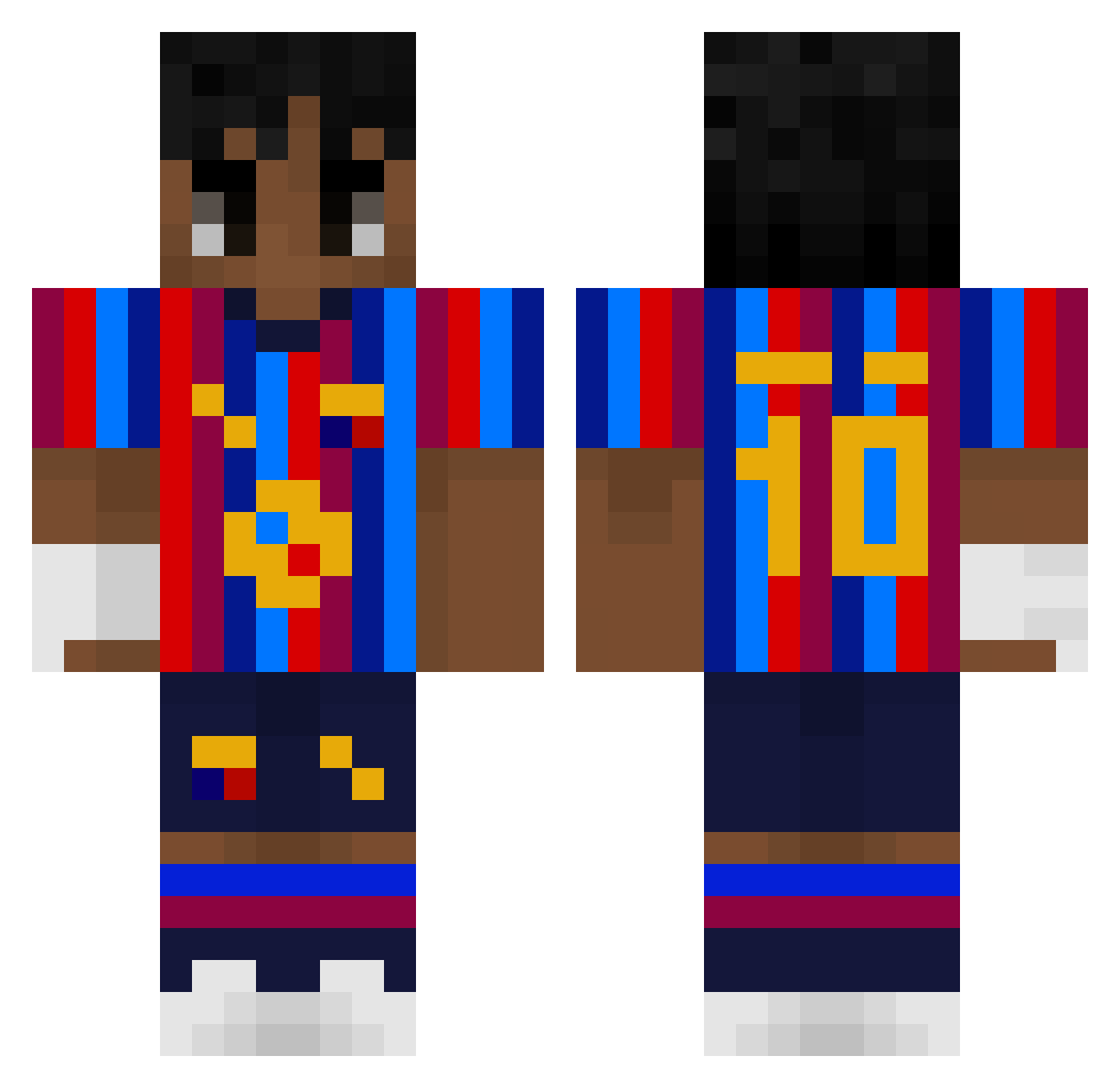 Dzoniuszekk Minecraft skin, front and back view