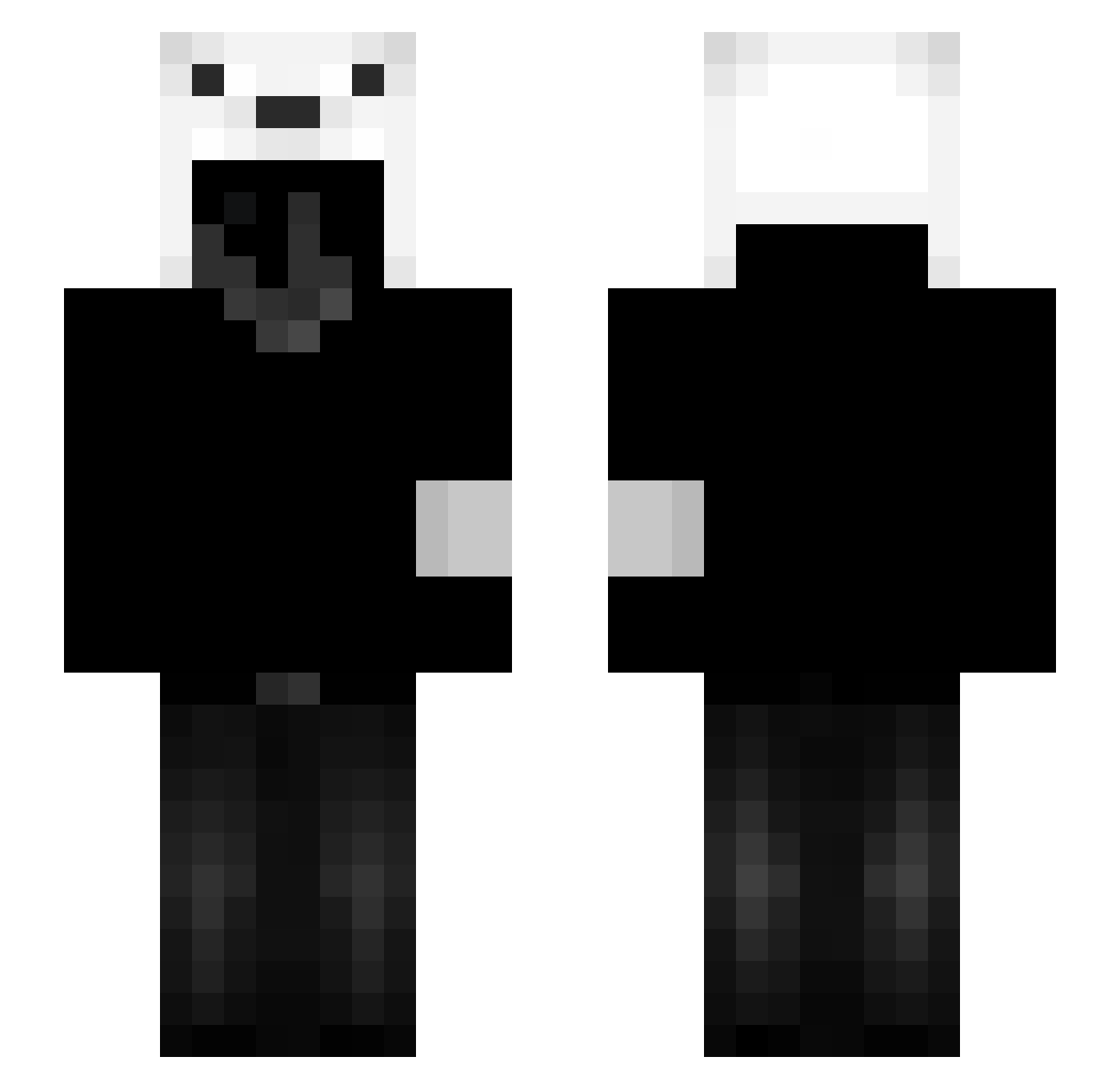 gazzimc Minecraft skin, front and back view