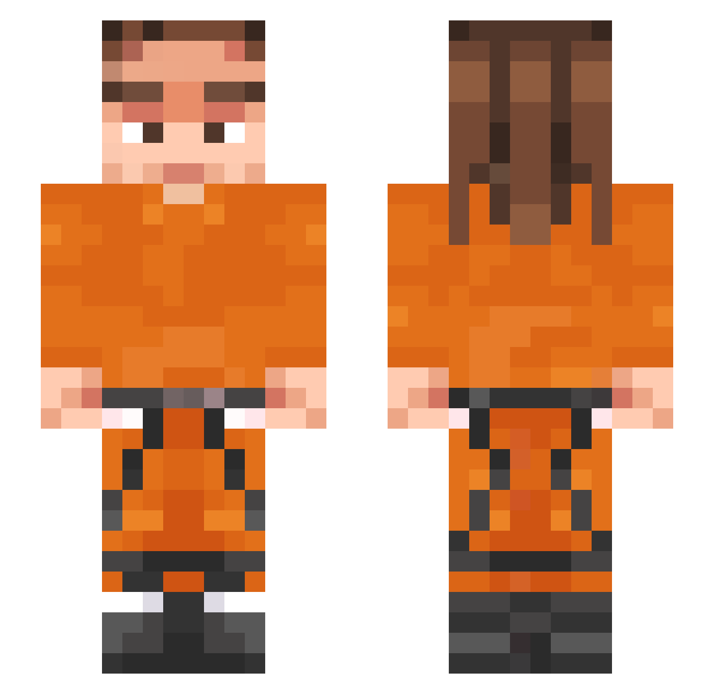 NeMisha_t Minecraft skin, front and back view
