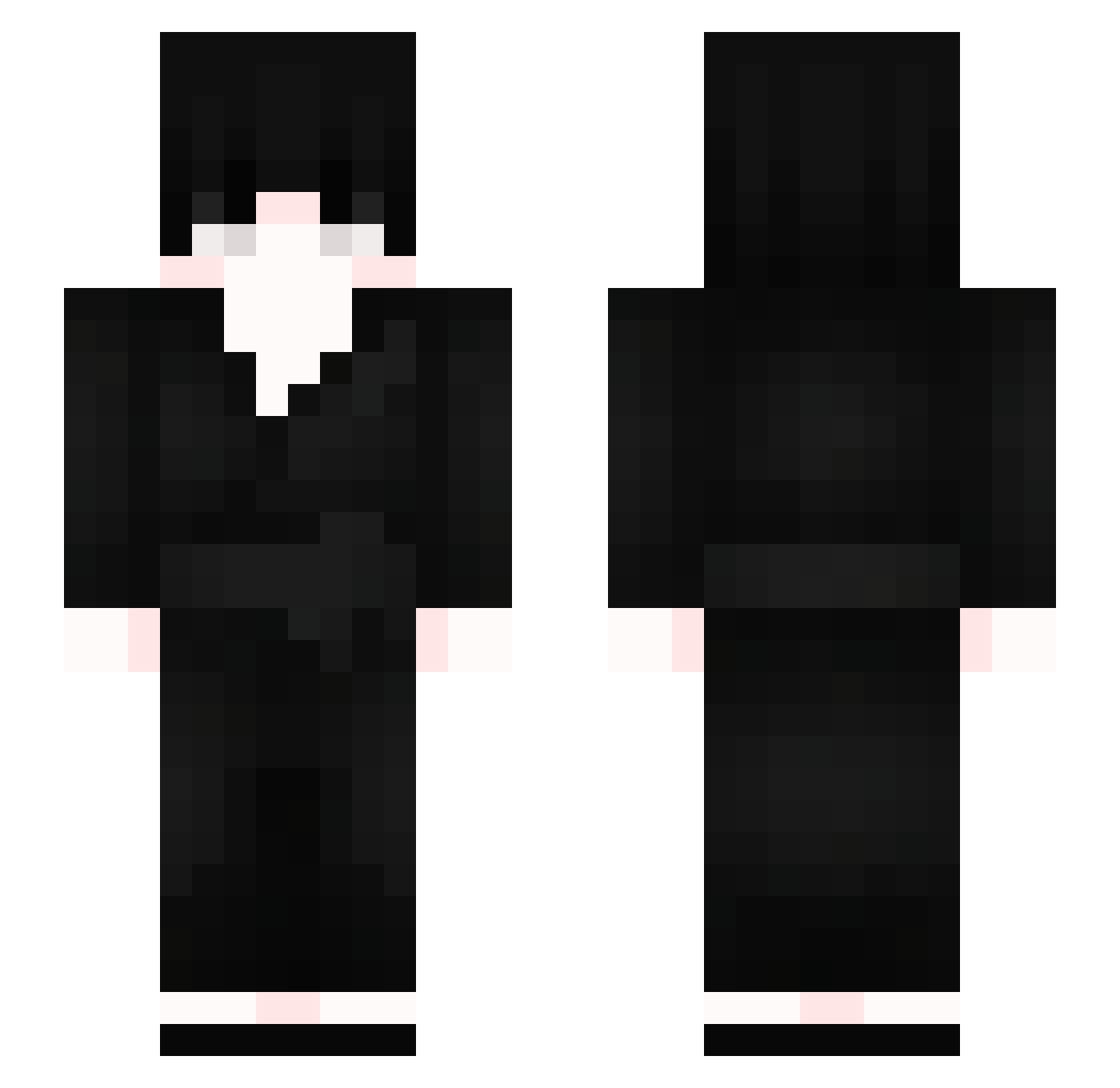 iWynro Minecraft skin, front and back view
