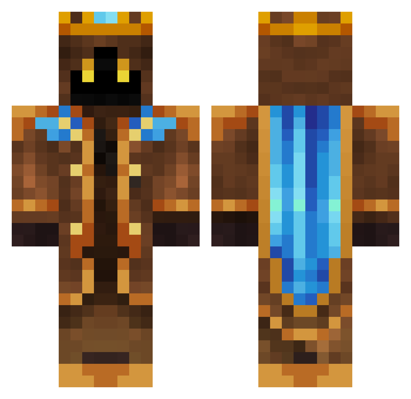 Giraudon Minecraft skin, front and back view